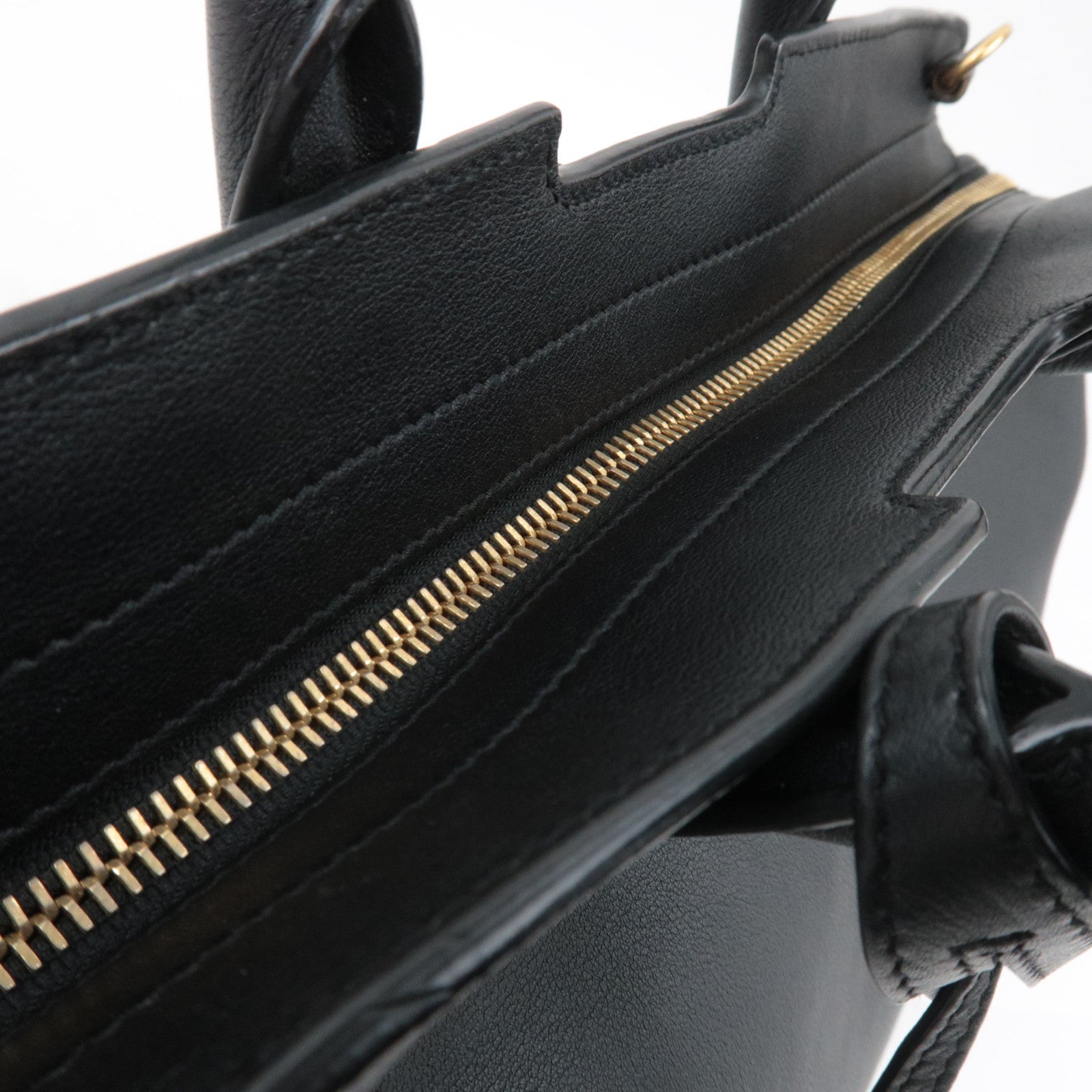 SAINT LAURENT Downtown Cabas 2Way Suede Handbag Black 436832
