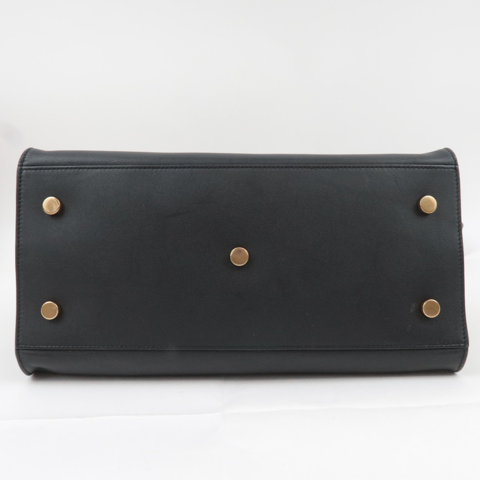 SAINT LAURENT Downtown Cabas 2Way Suede Handbag Black 436832