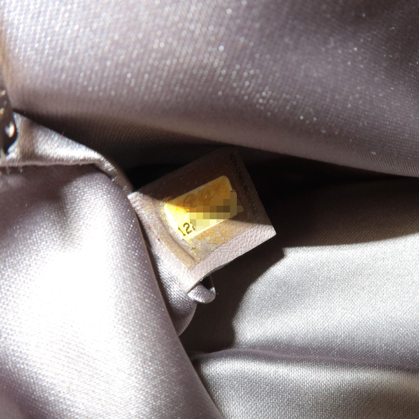 CHANEL Coco Mark Patchwork Leather Chain Shoulder Bag Gold Silver Color