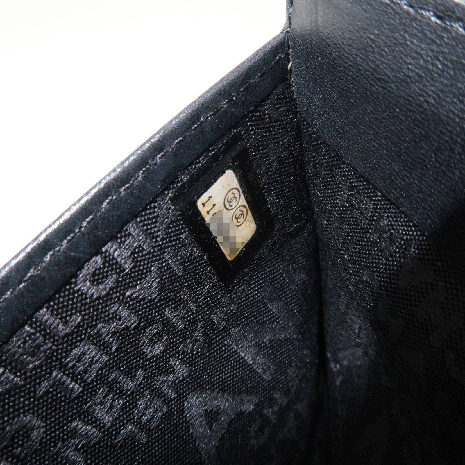 CHANEL Cambon Line Long Wallet Aged Calf Black