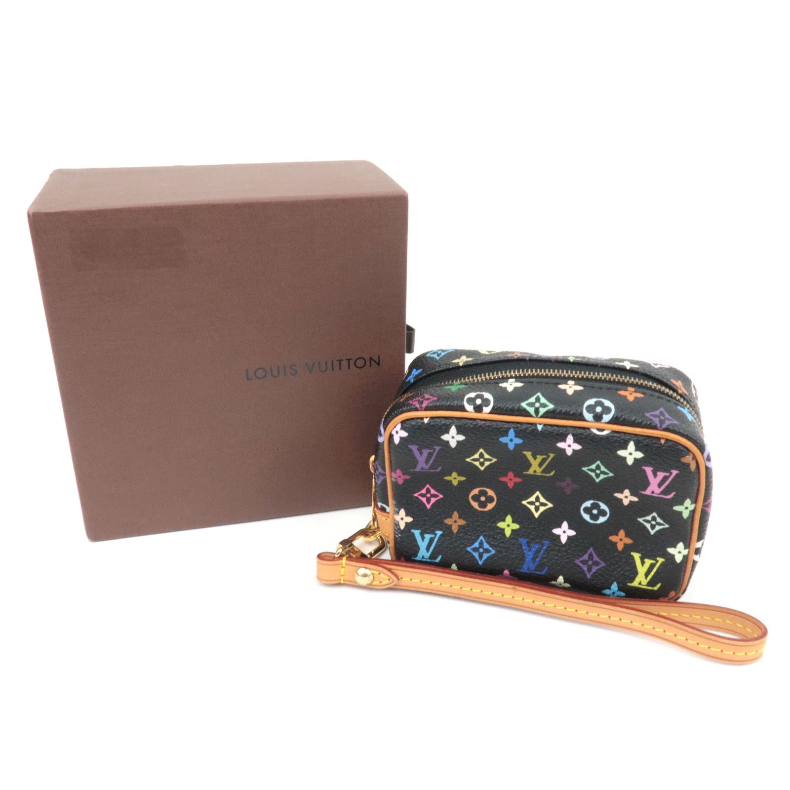 Louis Vuitton Monogram Multicolor Trousse Wapity Small Pouch Noir M58034