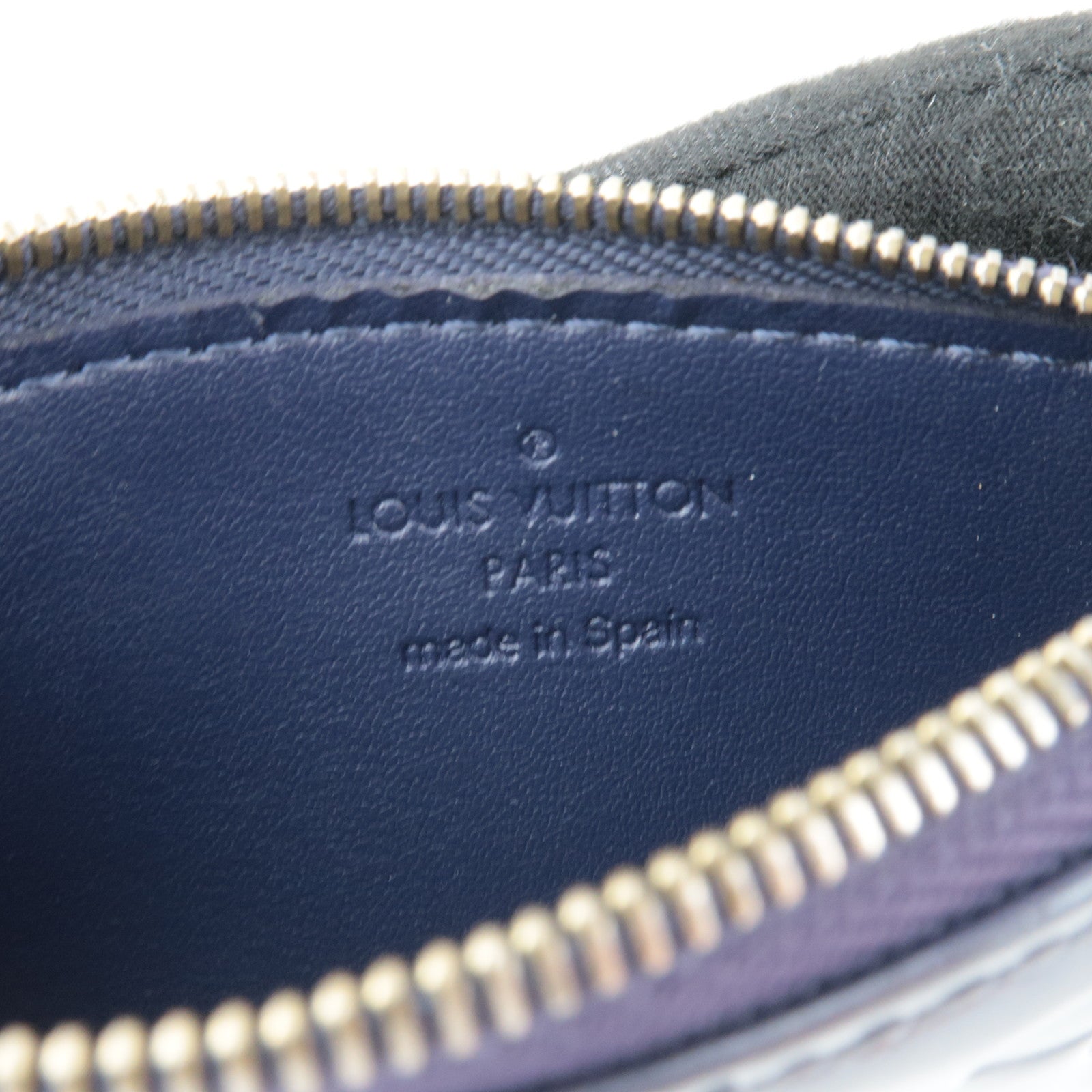Louis Vuitton Monogram Vernis Pochette Cles Coin Case Indigo N91347