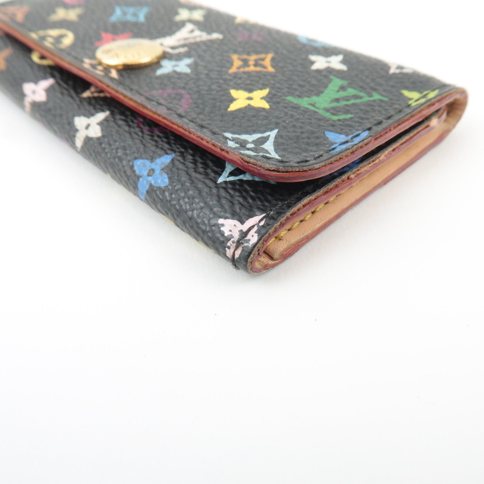 Louis Vuitton Monogram Multicolor Multi Cles 4 Key Case Noir M60044