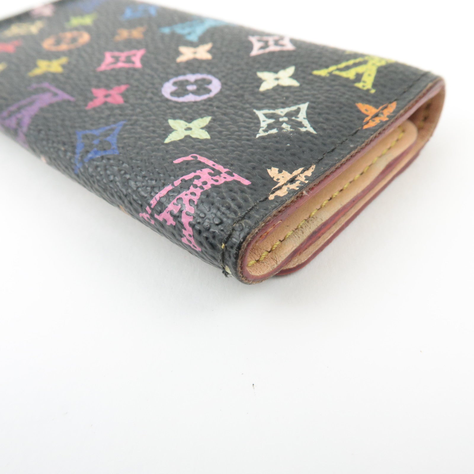 Louis Vuitton Monogram Multicolor Multi Cles 4 Key Case Noir M60044