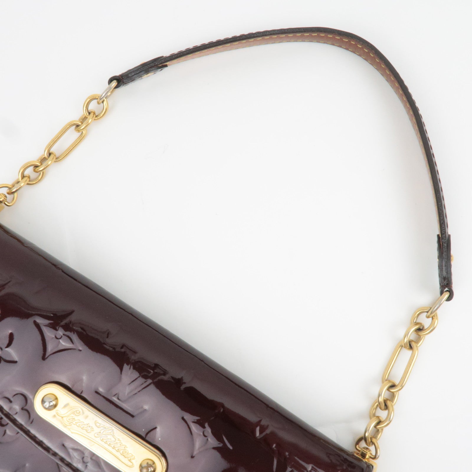 Louis Vuitton Monogram Vernis Sunset Boulevard Handbag Amarant M93542