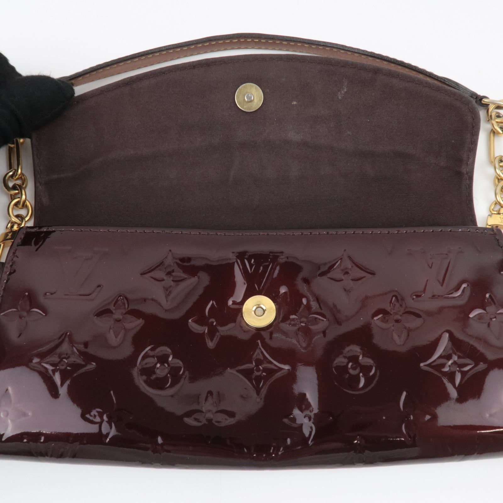 Louis Vuitton Monogram Vernis Sunset Boulevard Handbag Amarant M93542