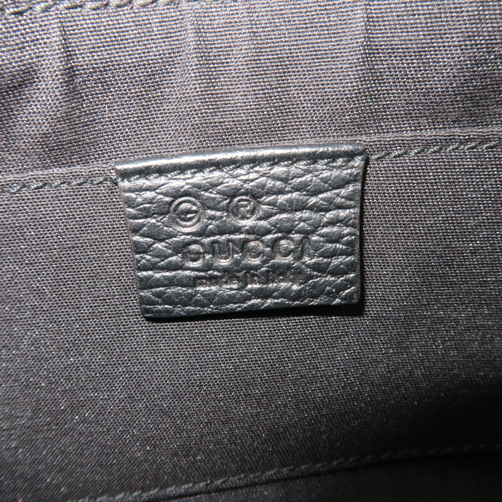 GUCCI GG Denim Chain Shoulder Bag Black 272383