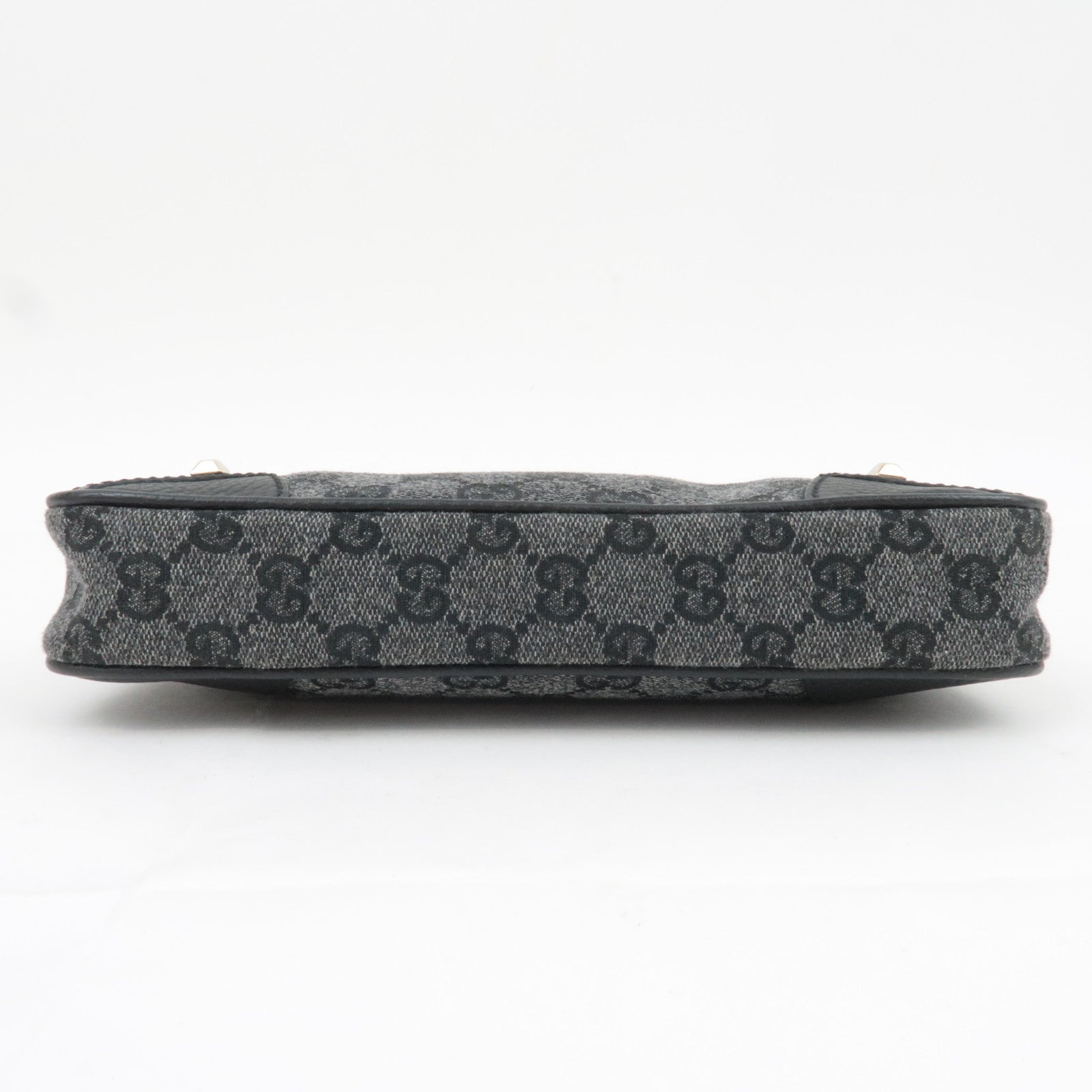 GUCCI GG Denim Chain Shoulder Bag Black 272383
