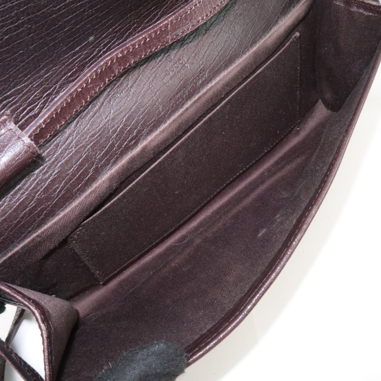 GUCCI Bamboo GG Canvas Shoulder Bag  Brown 117594