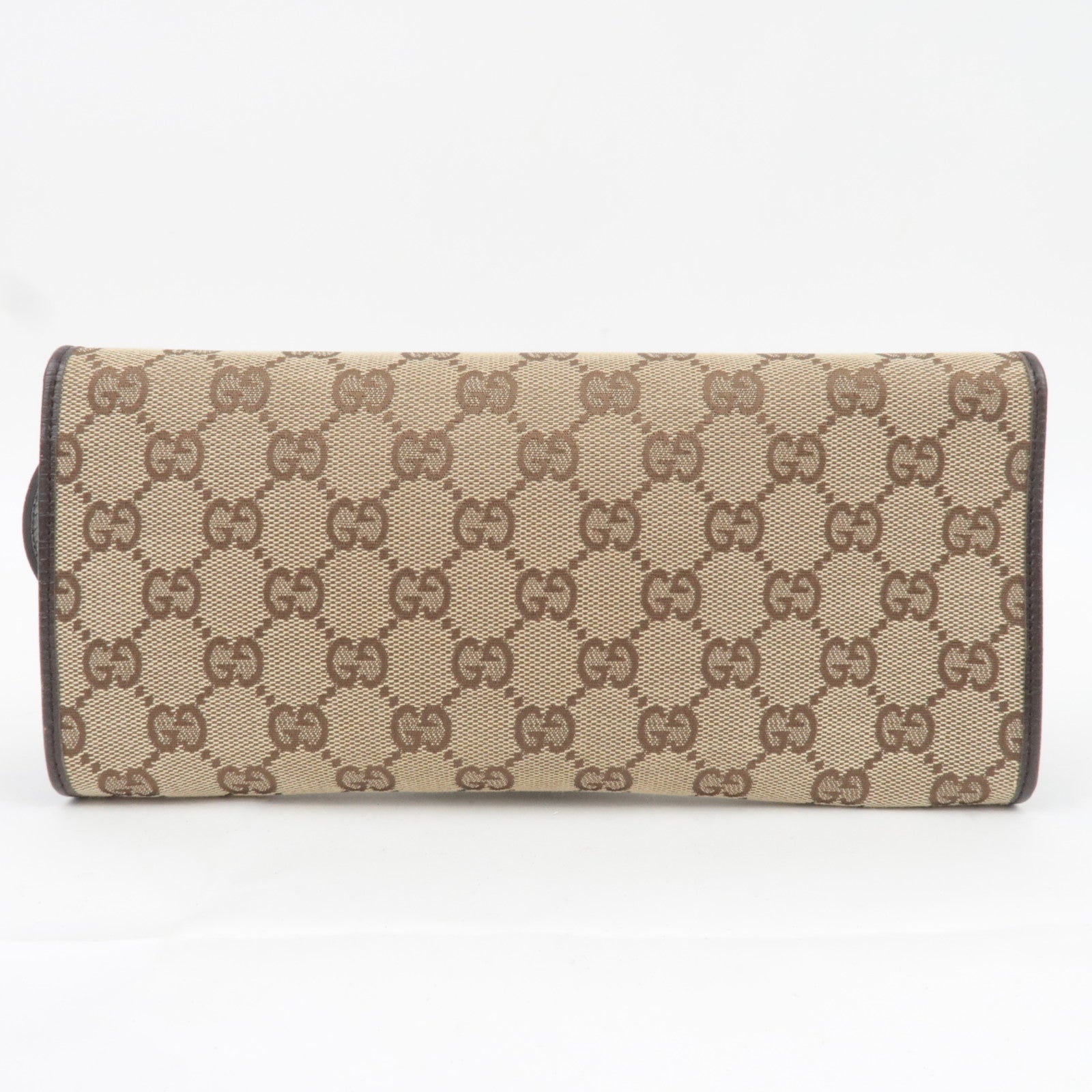 GUCCI Bamboo GG Canvas Shoulder Bag  Brown 117594