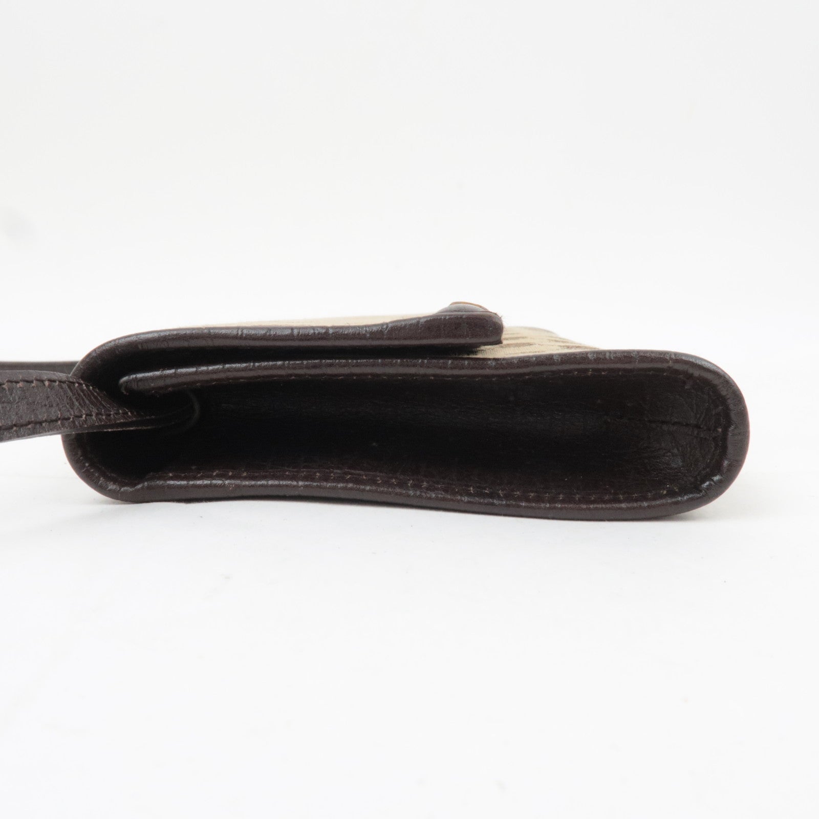 GUCCI Bamboo GG Canvas Shoulder Bag  Brown 117594