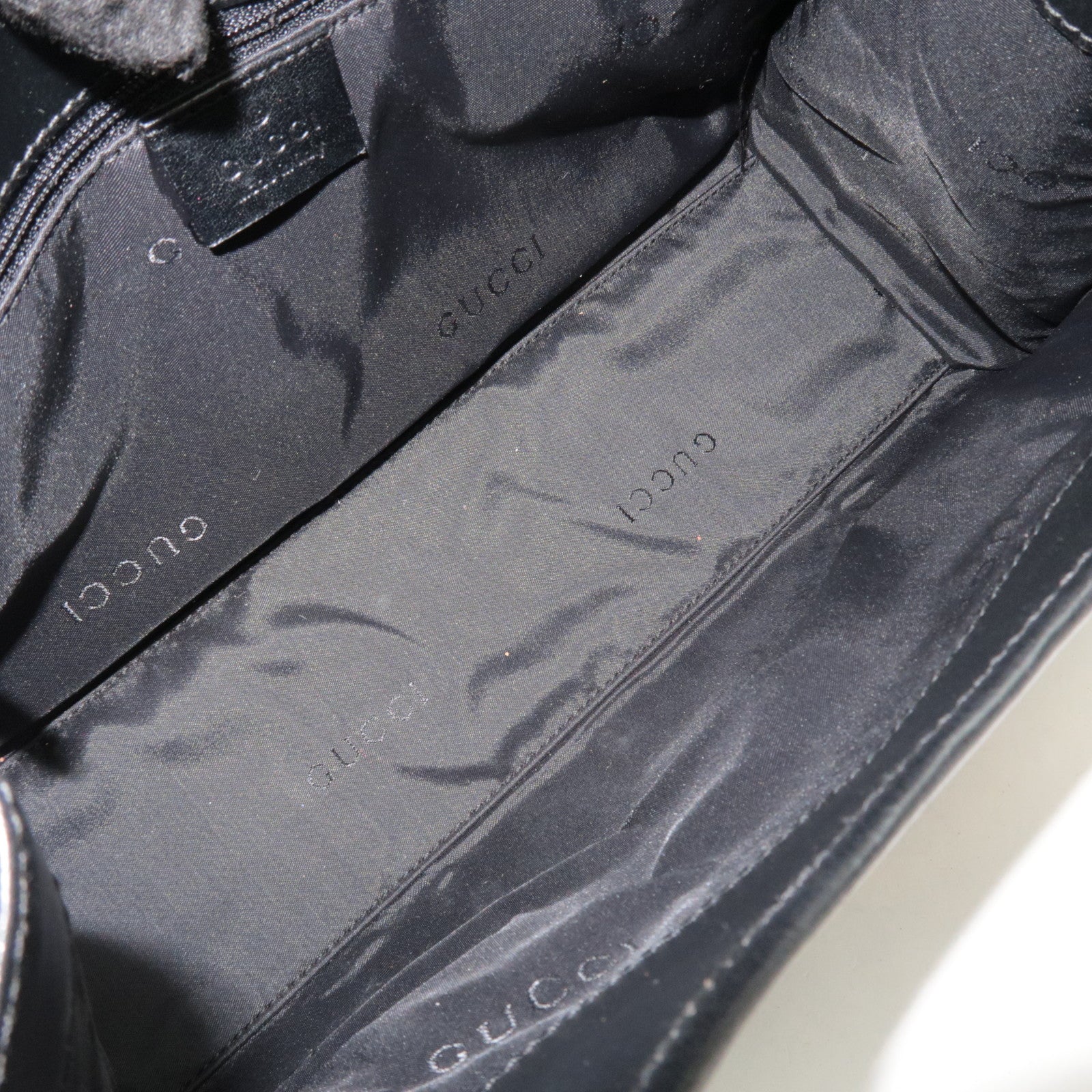 GUCCI Jackie GG Canvas Shoulder Bag Black 002.1067