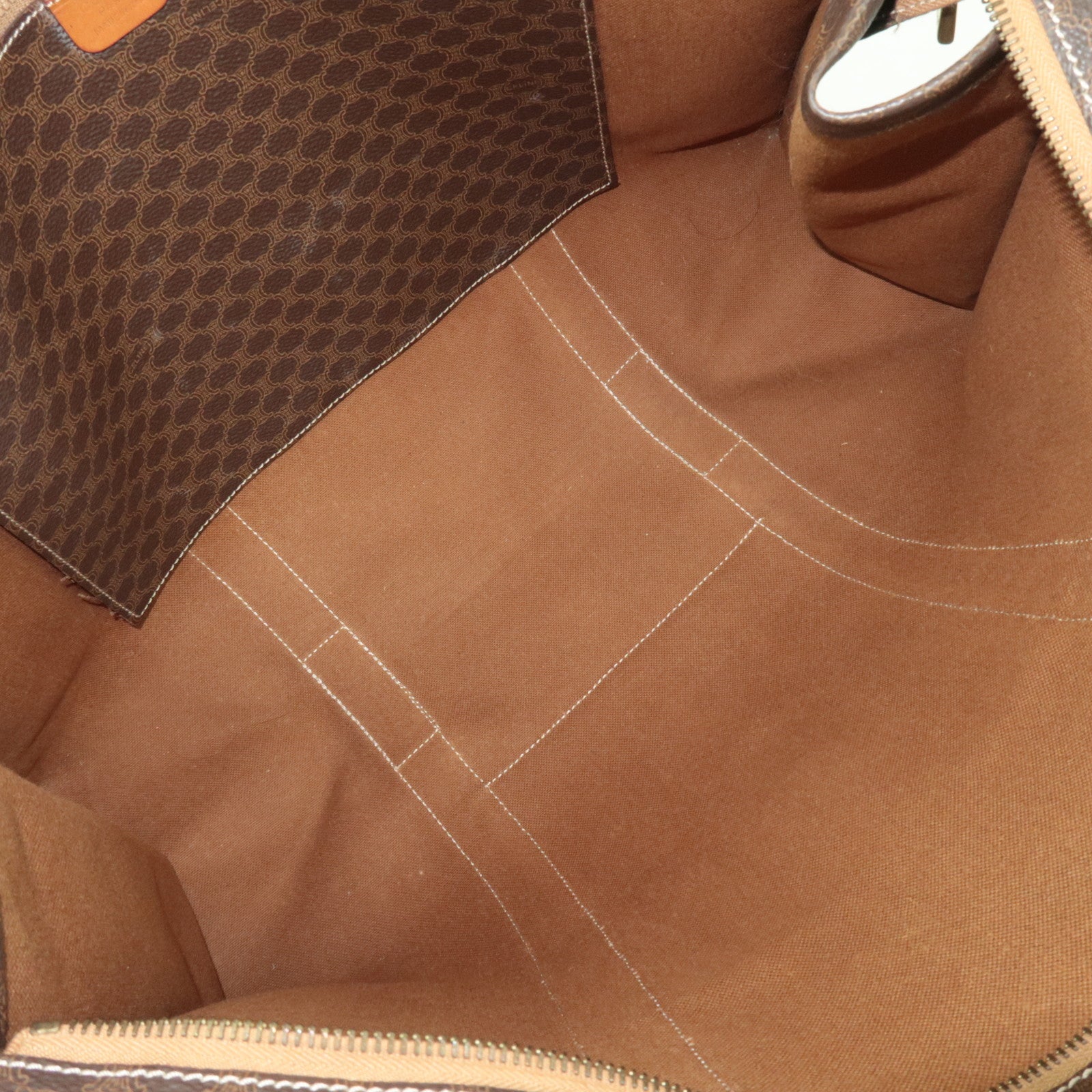 CELINE Macadam PVC Leather Tote Bag Brown