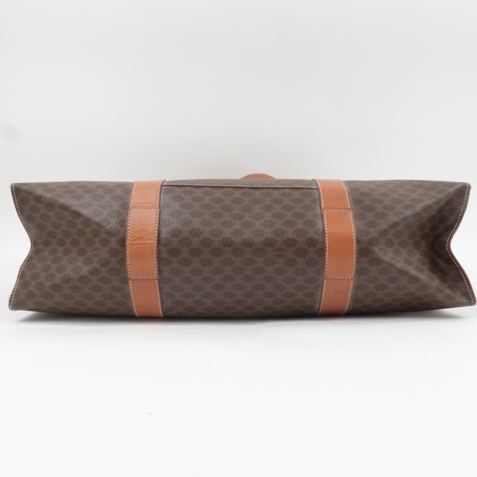 CELINE Macadam PVC Leather Tote Bag Brown