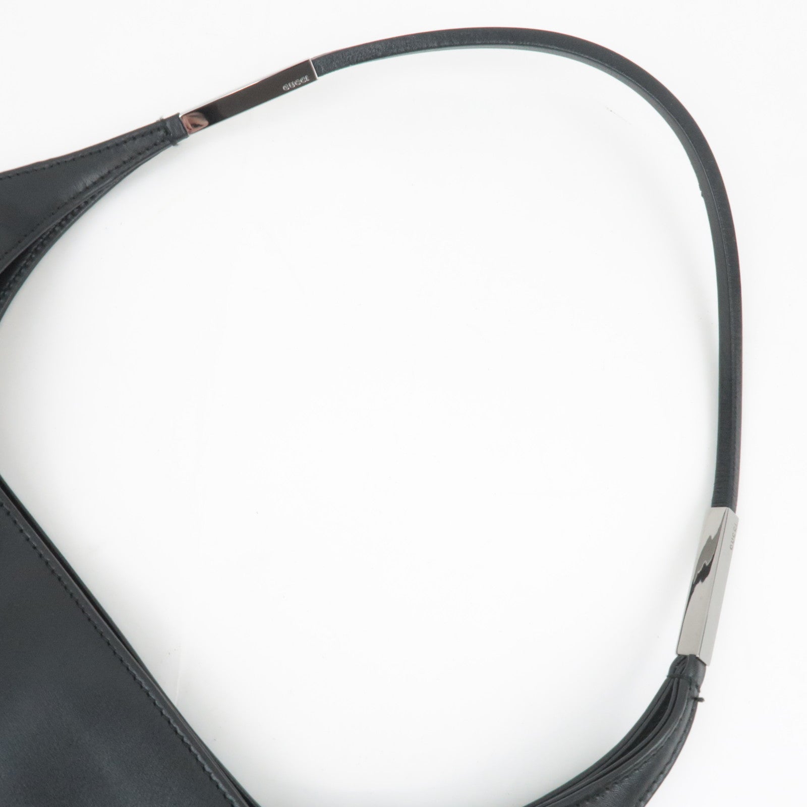 GUCCI Leather Shoulder Bag Black 001.3167
