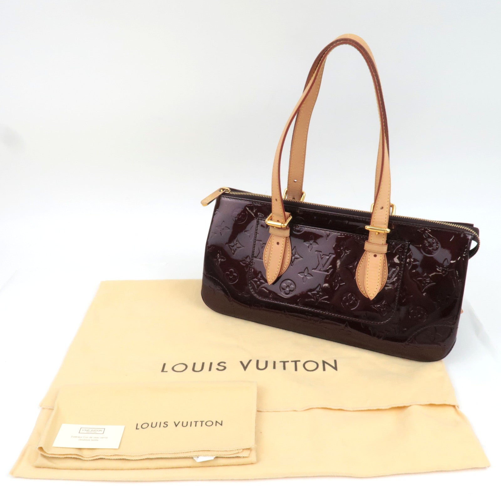 Louis Vuitton Monogram Vernis Rosewood Avenue Shoulder Bag Amarante M93510
