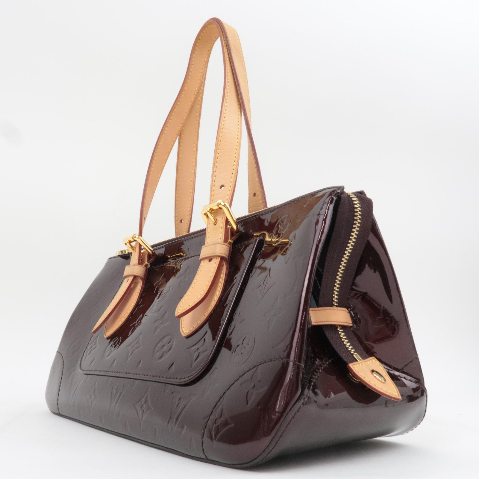 Louis Vuitton Monogram Vernis Rosewood Avenue Shoulder Bag Amarante M93510