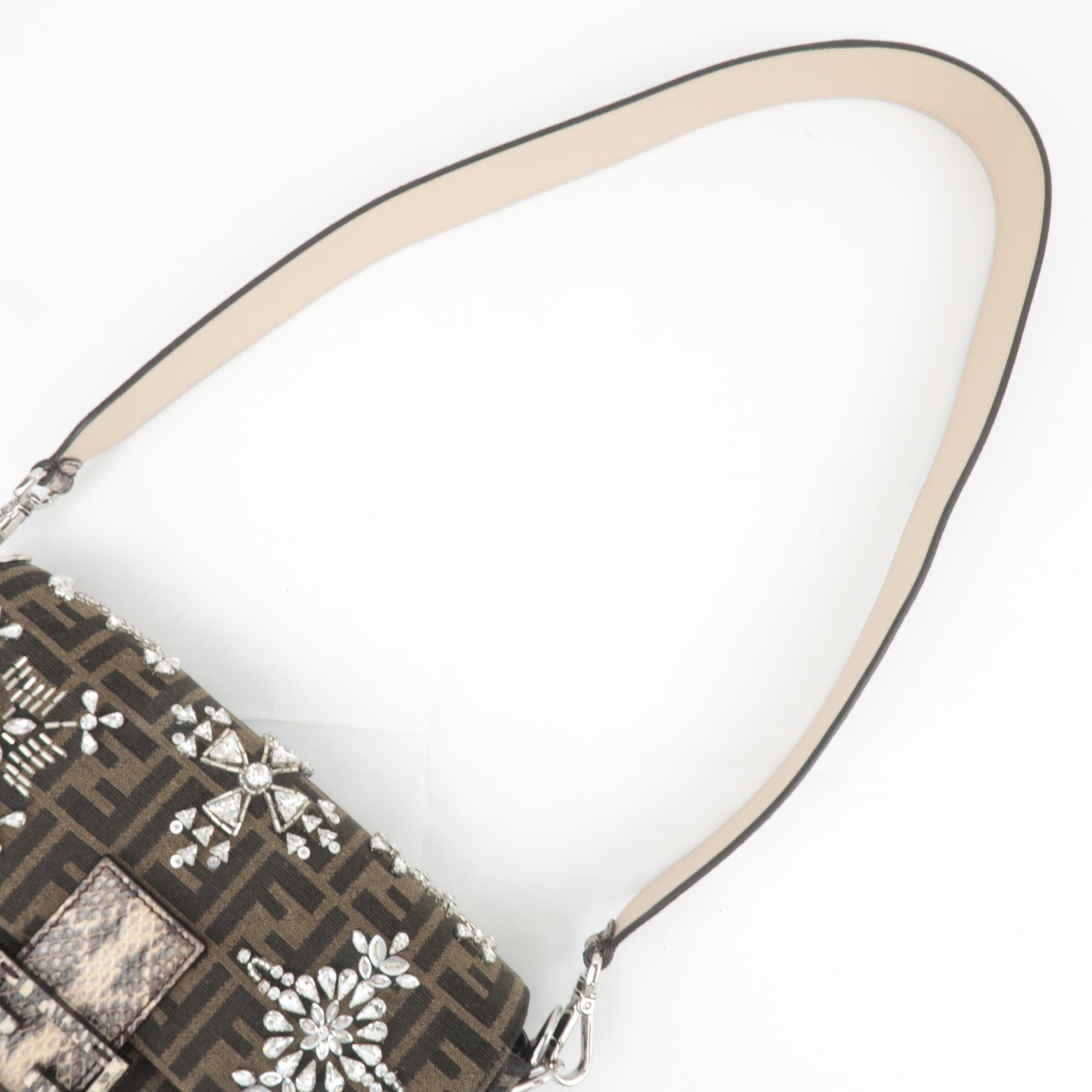 FENDI Zucca Bijou Mamma Baguette Shoulder Bag 8BR600