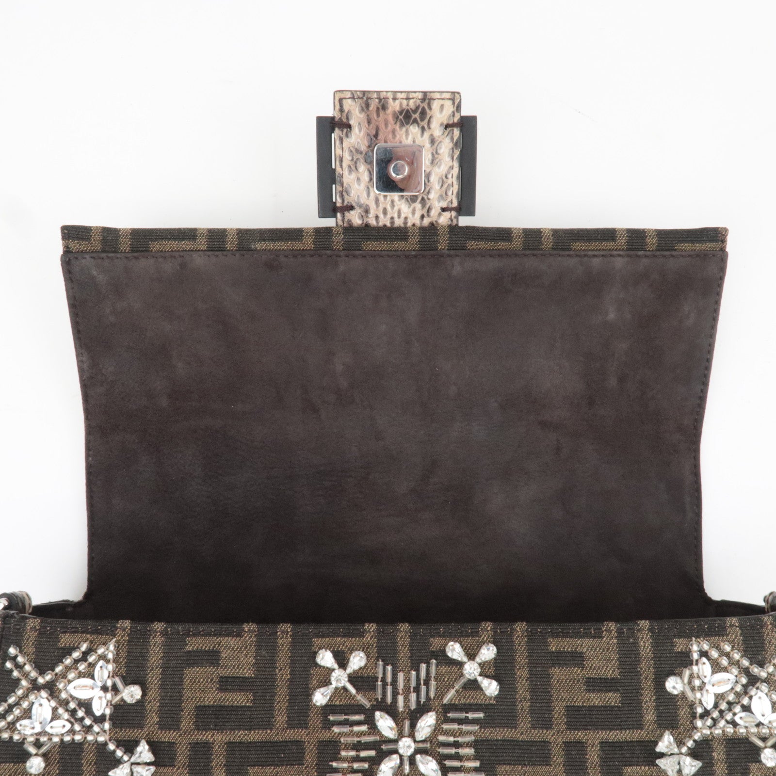 FENDI Zucca Bijou Mamma Baguette Shoulder Bag 8BR600