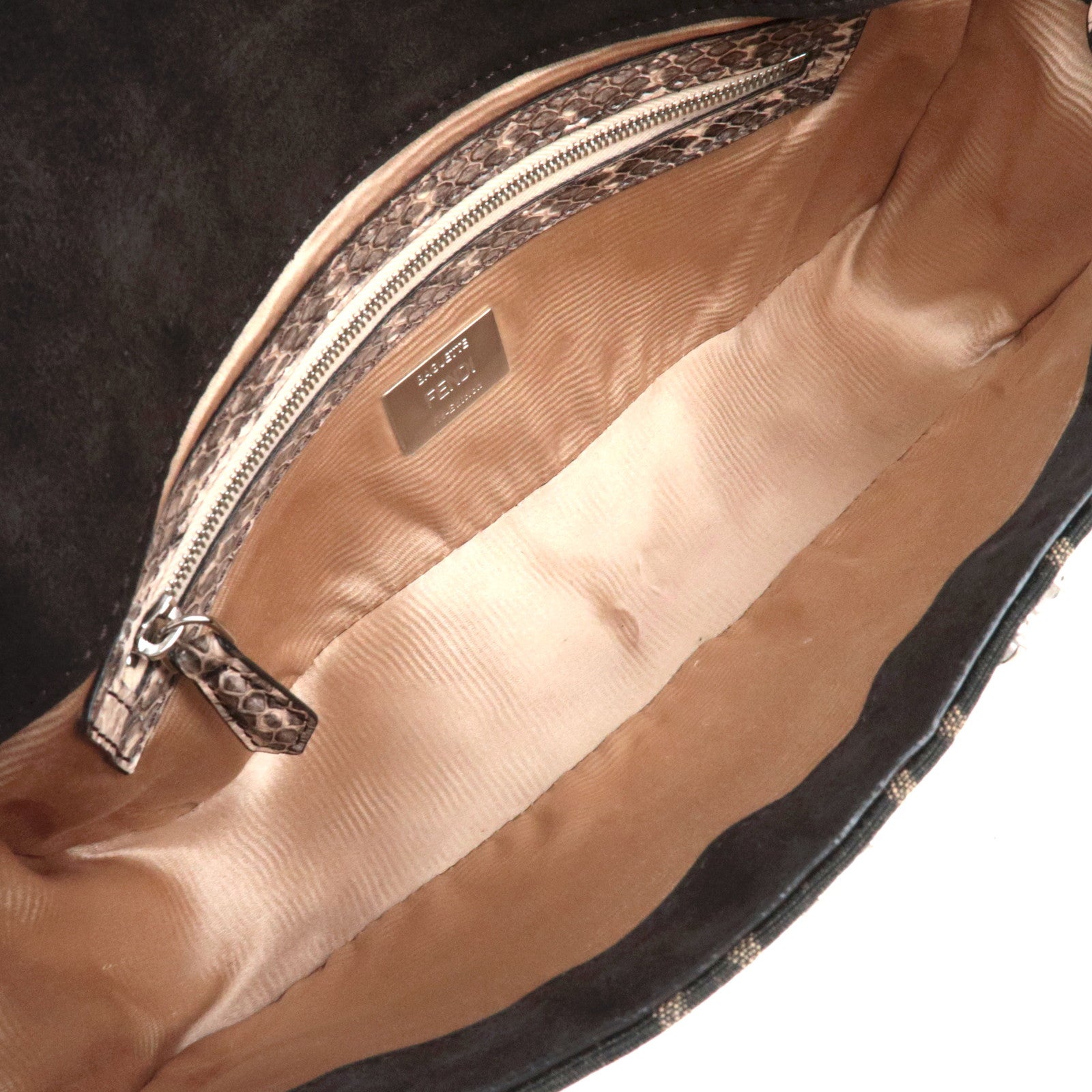 FENDI Zucca Bijou Mamma Baguette Shoulder Bag 8BR600