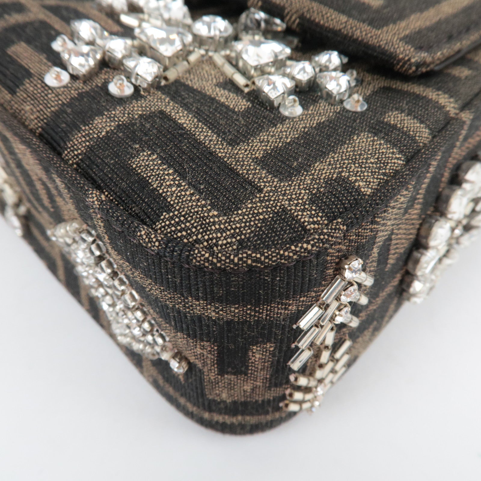 FENDI Zucca Bijou Mamma Baguette Shoulder Bag 8BR600
