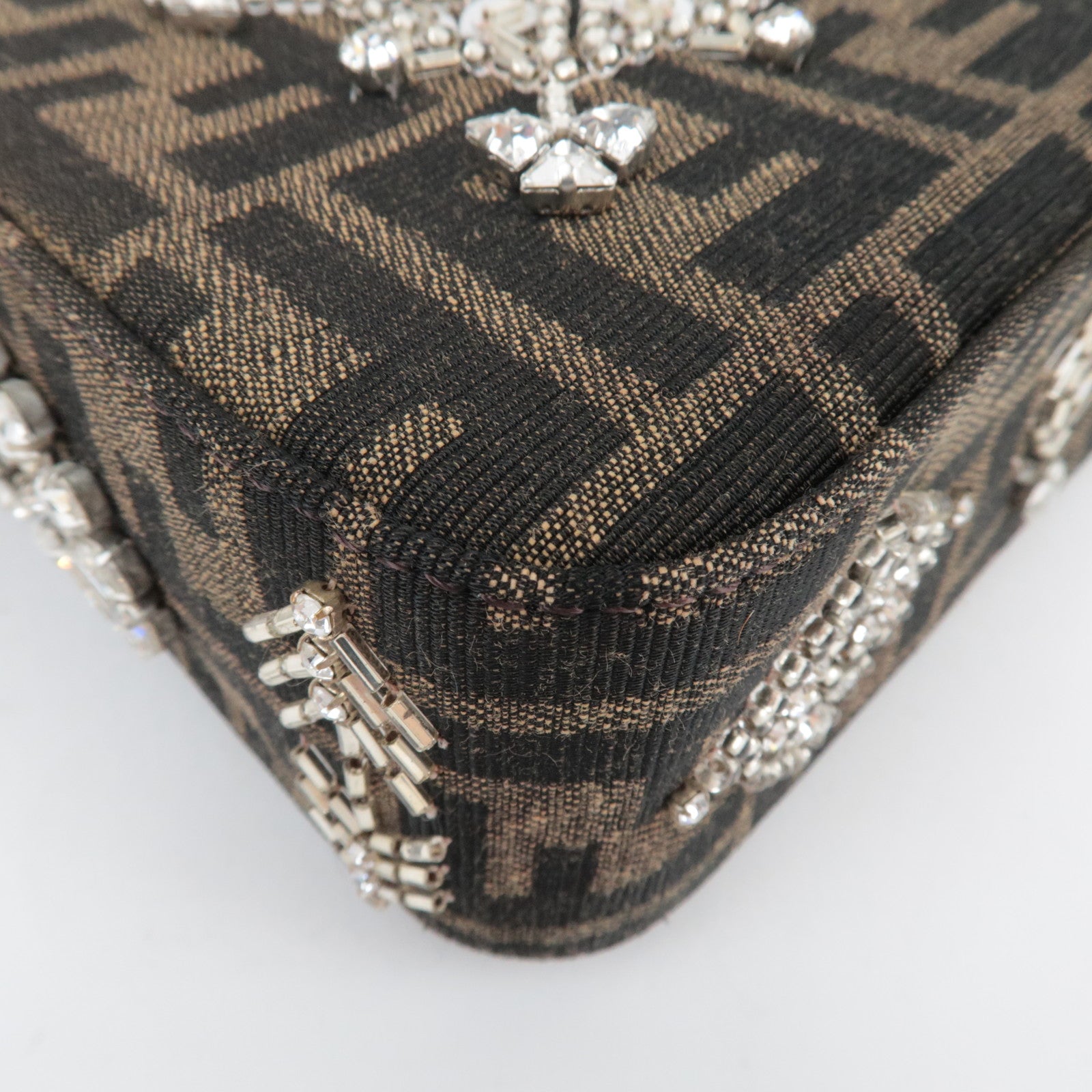 FENDI Zucca Bijou Mamma Baguette Shoulder Bag 8BR600