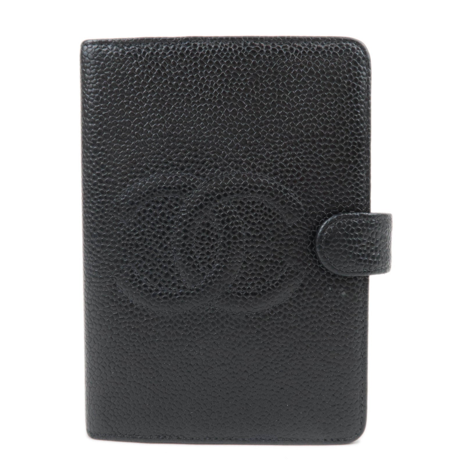 CHANEL Coco Mark Planner Cover Caviarskin Black89519