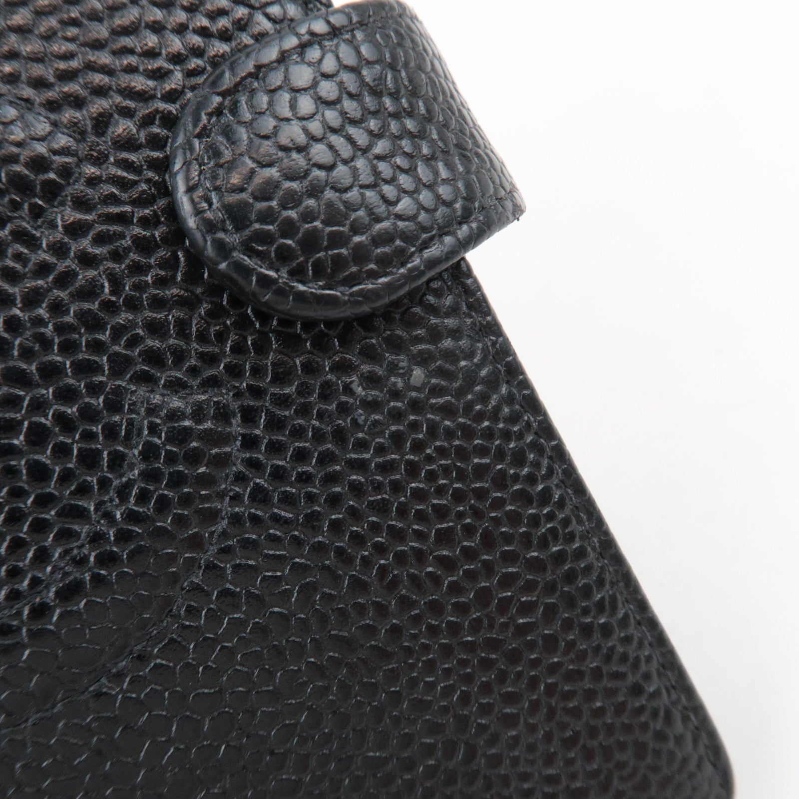CHANEL Coco Mark Planner Cover Caviarskin Black