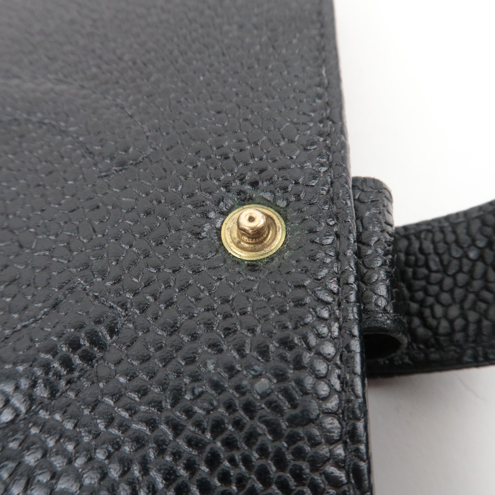CHANEL Coco Mark Planner Cover Caviarskin Black