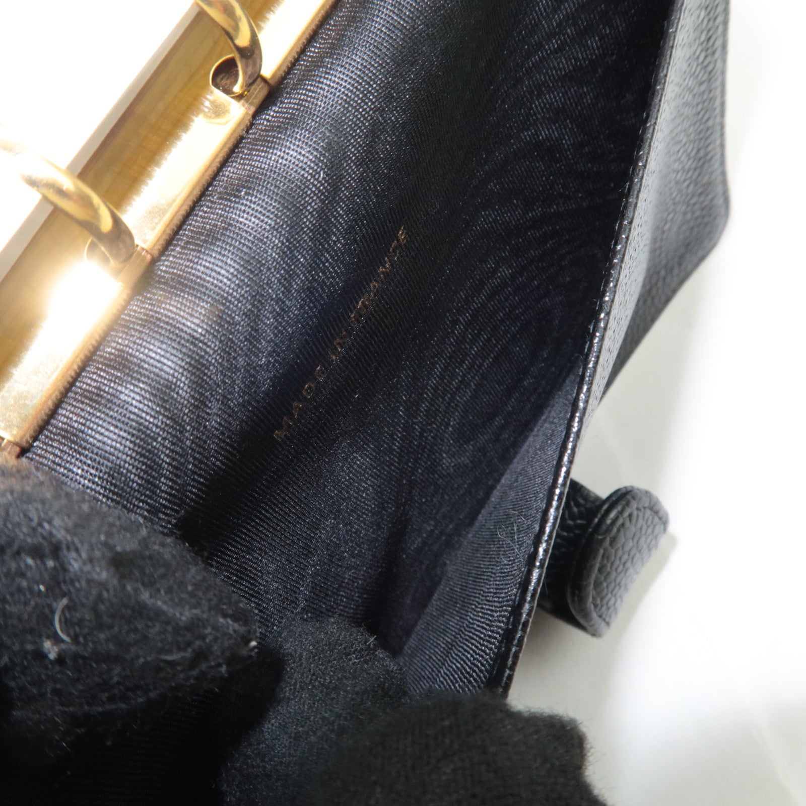 CHANEL Coco Mark Planner Cover Caviarskin Black