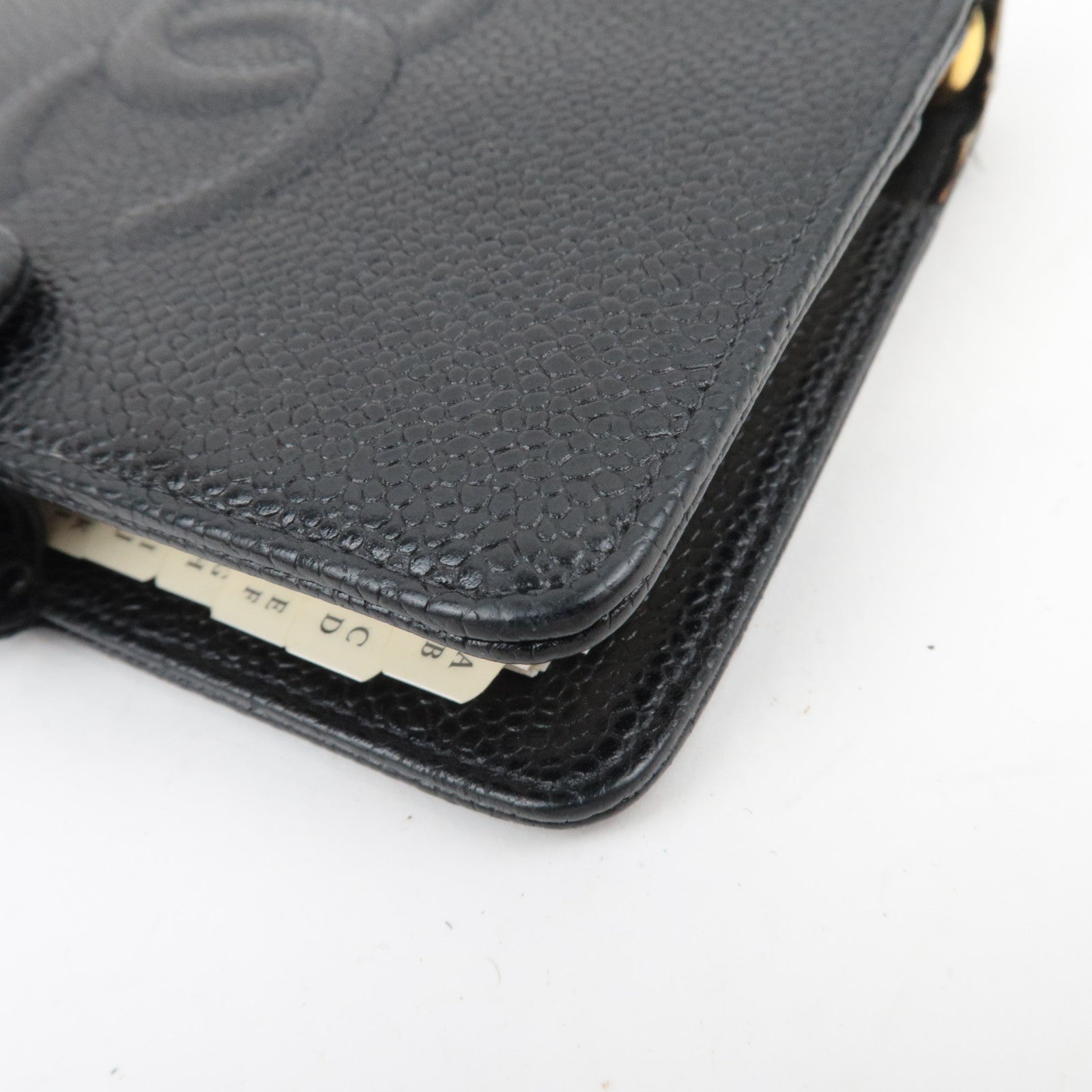 CHANEL Coco Mark Planner Cover Caviarskin Black