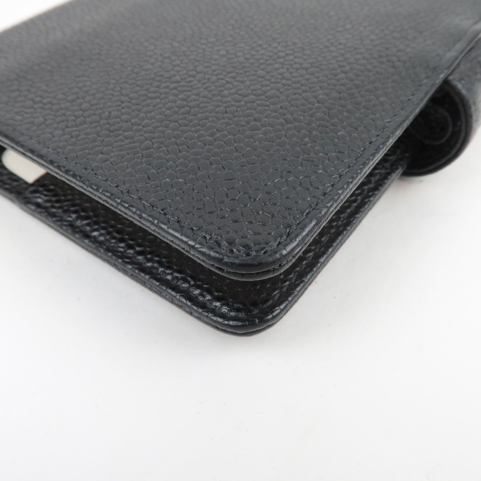 CHANEL Coco Mark Planner Cover Caviarskin Black
