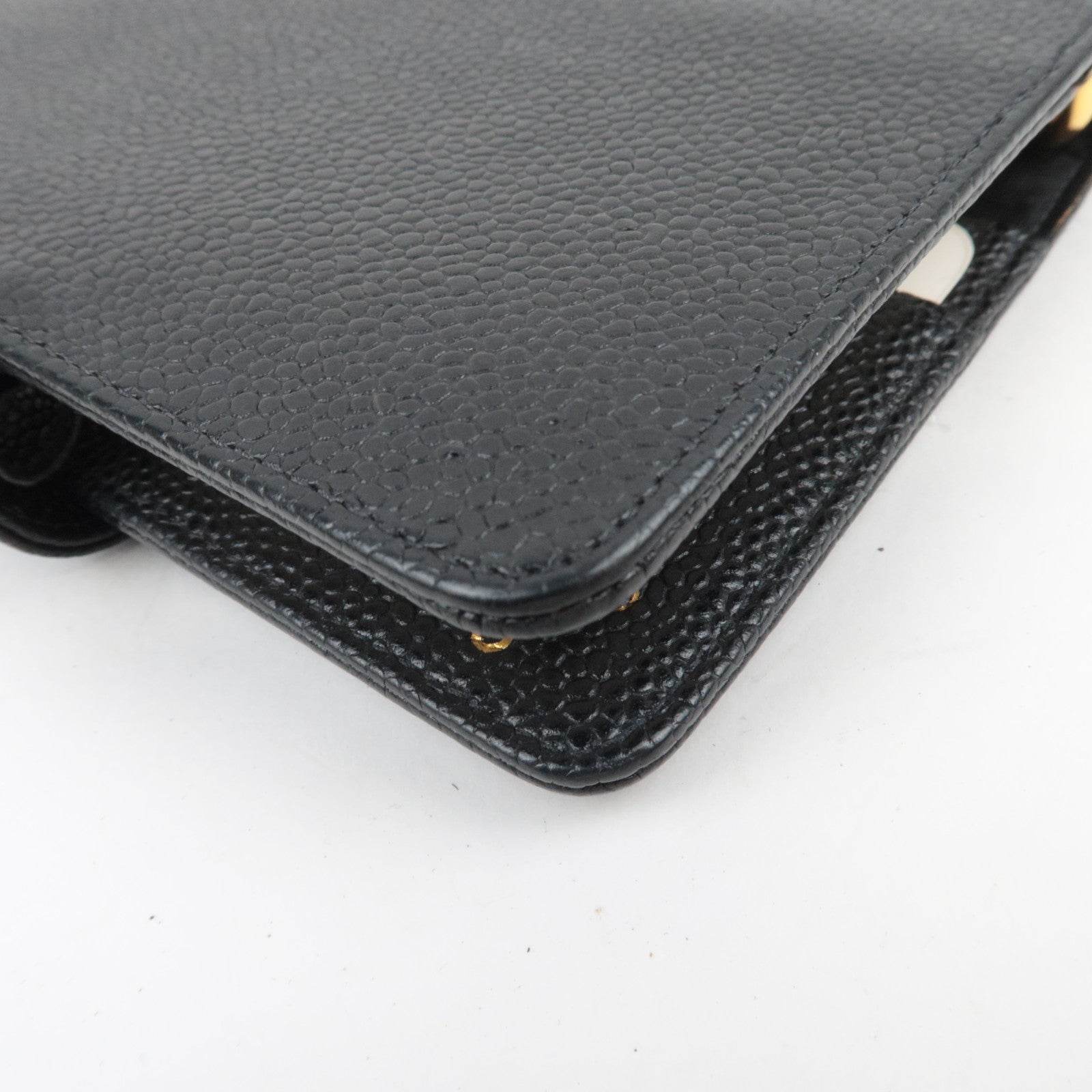 CHANEL Coco Mark Planner Cover Caviarskin Black
