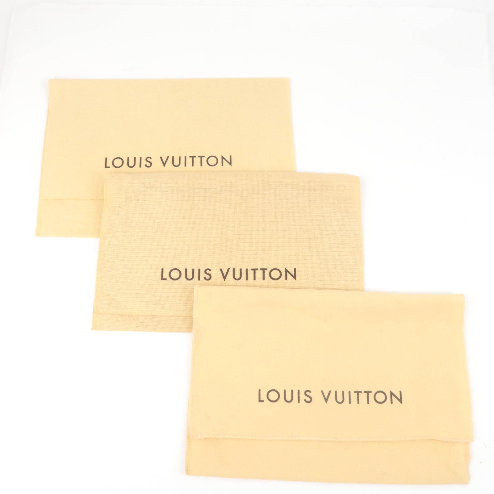 Louis Vuitton Set of 10 Cotton Dust Bag Beige