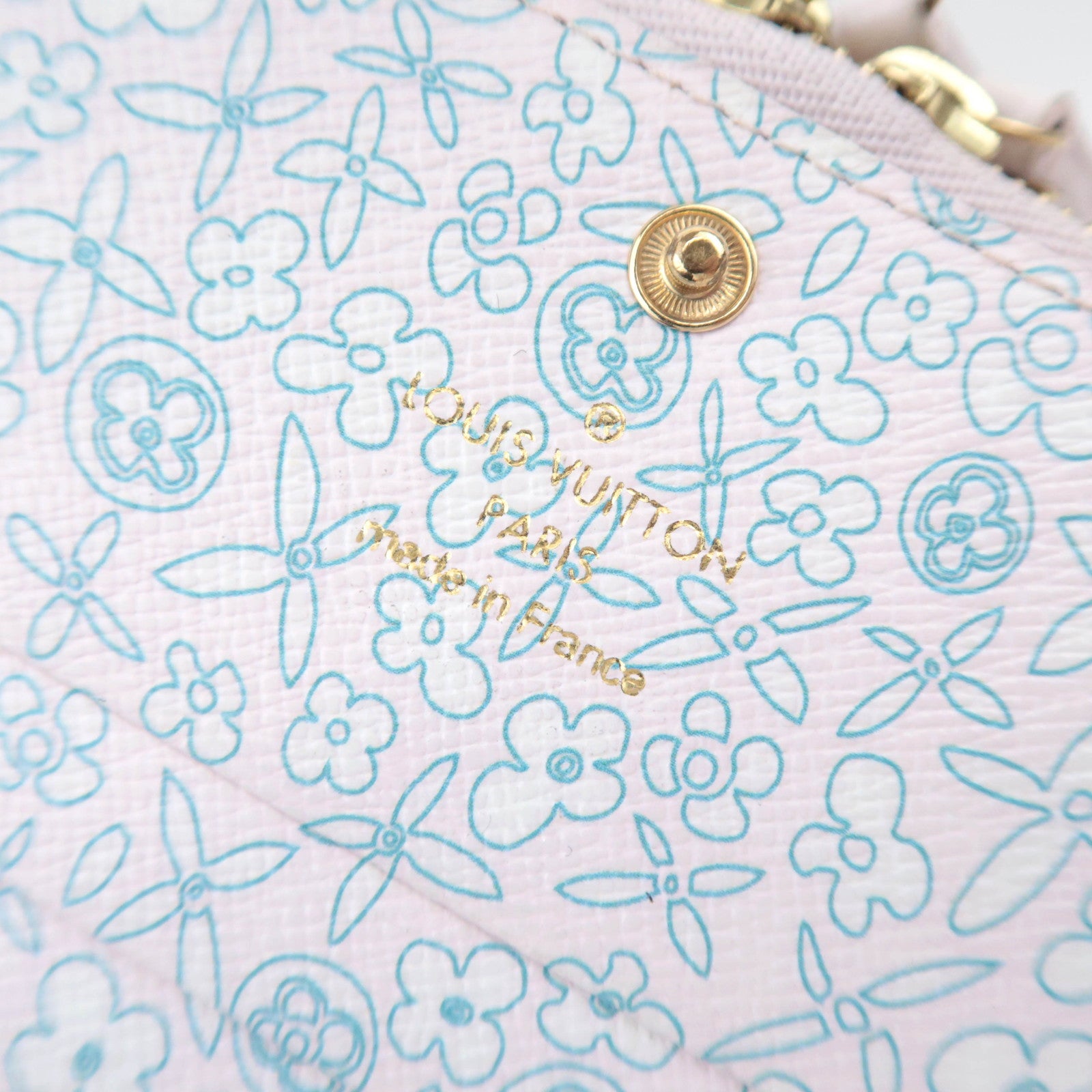 Louis Vuitton Monogram Fleuri Porte Monnaie Insolite Wallet Rose M60229