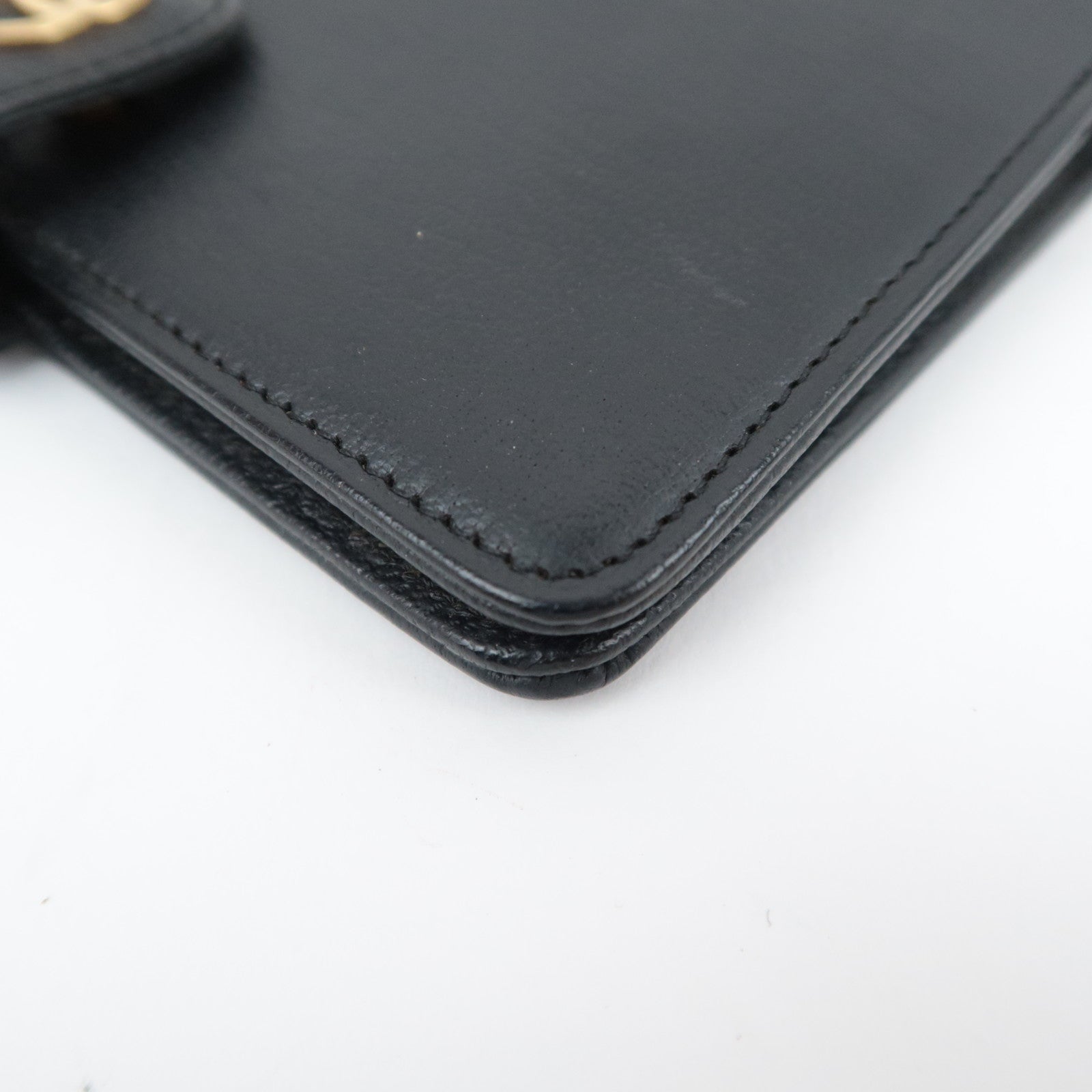 CHANEL Coco Mark Leather Planner Cover Black