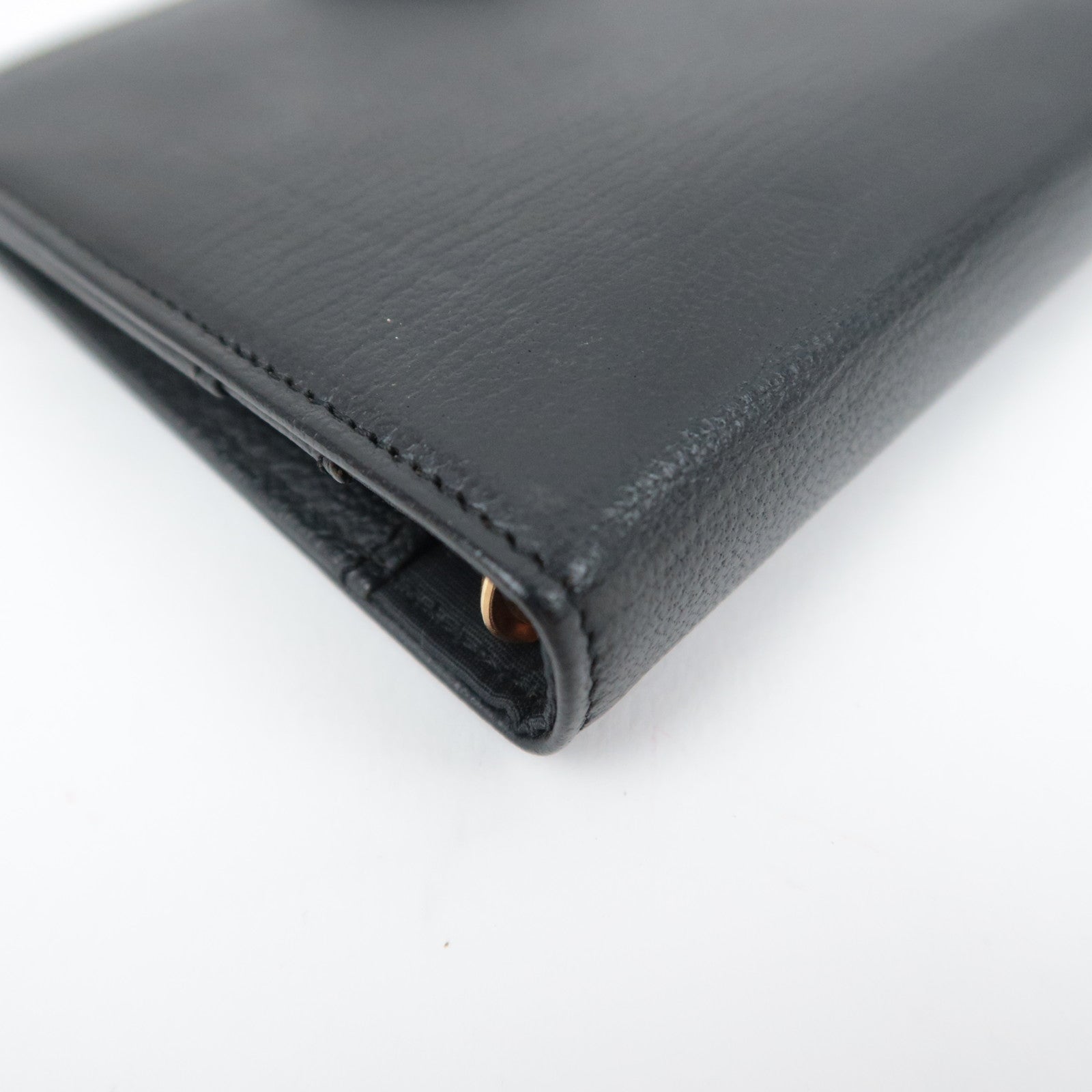 CHANEL Coco Mark Leather Planner Cover Black