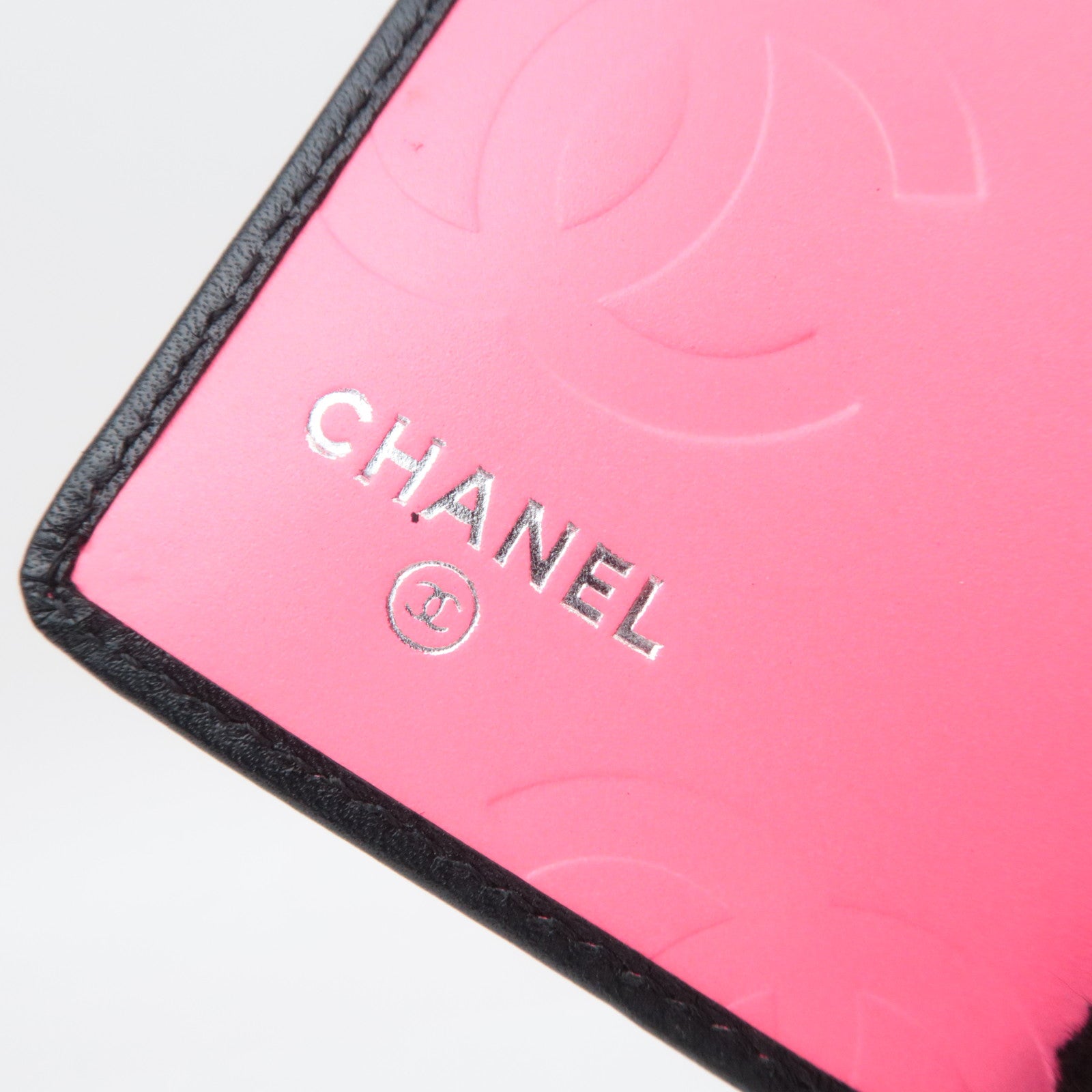 CHANEL Cambon Line Long Wallet Lambskin Patent Black