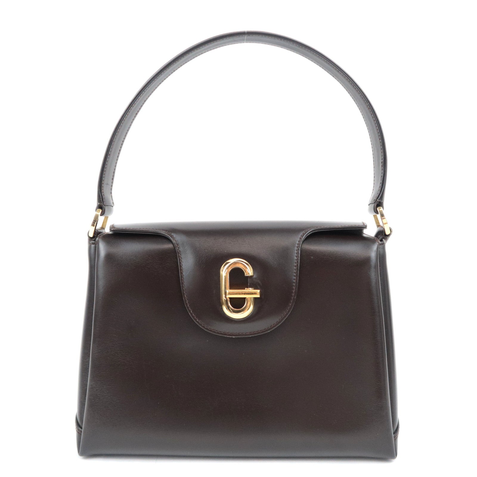 GUCCI Old Gucci Leather Handbag Brown 000.904.108089598