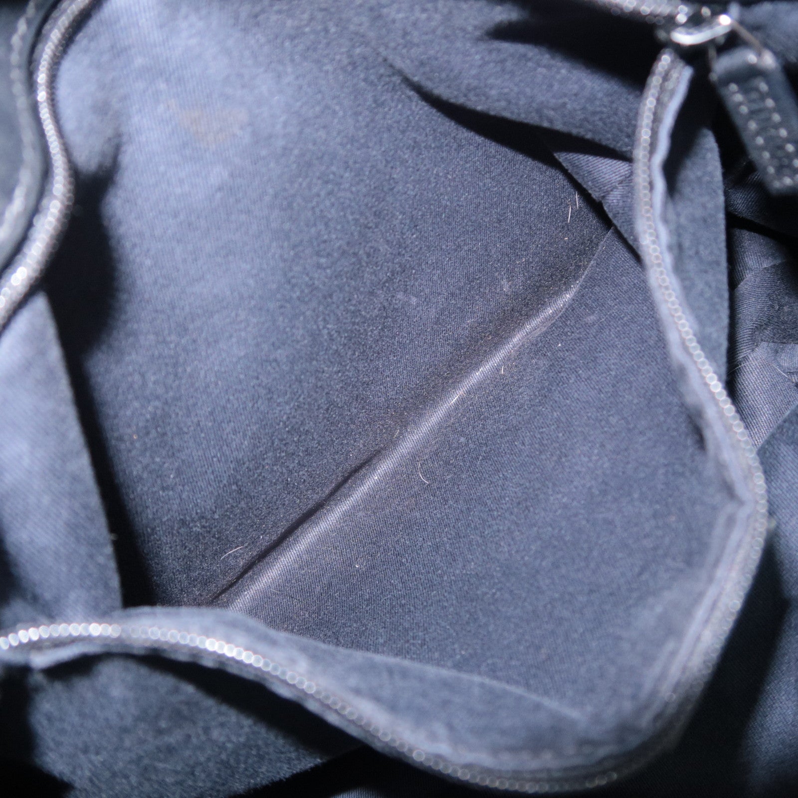GUCCI GG Denim Leather Shoulder Bag Black 101975
