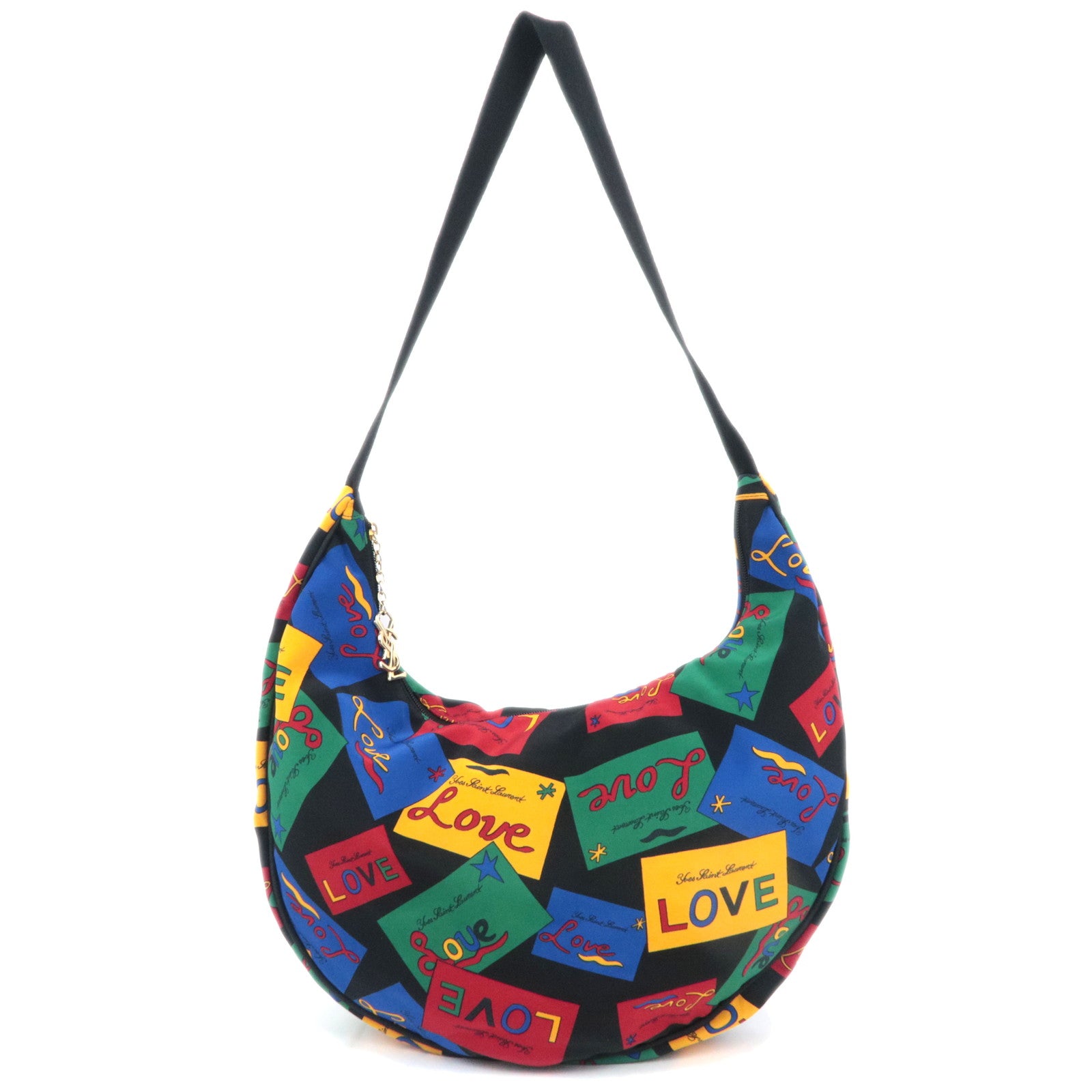 SAINT LAURENT YSL LOVE Print Shoulder Bag Nylon Multicolor89604