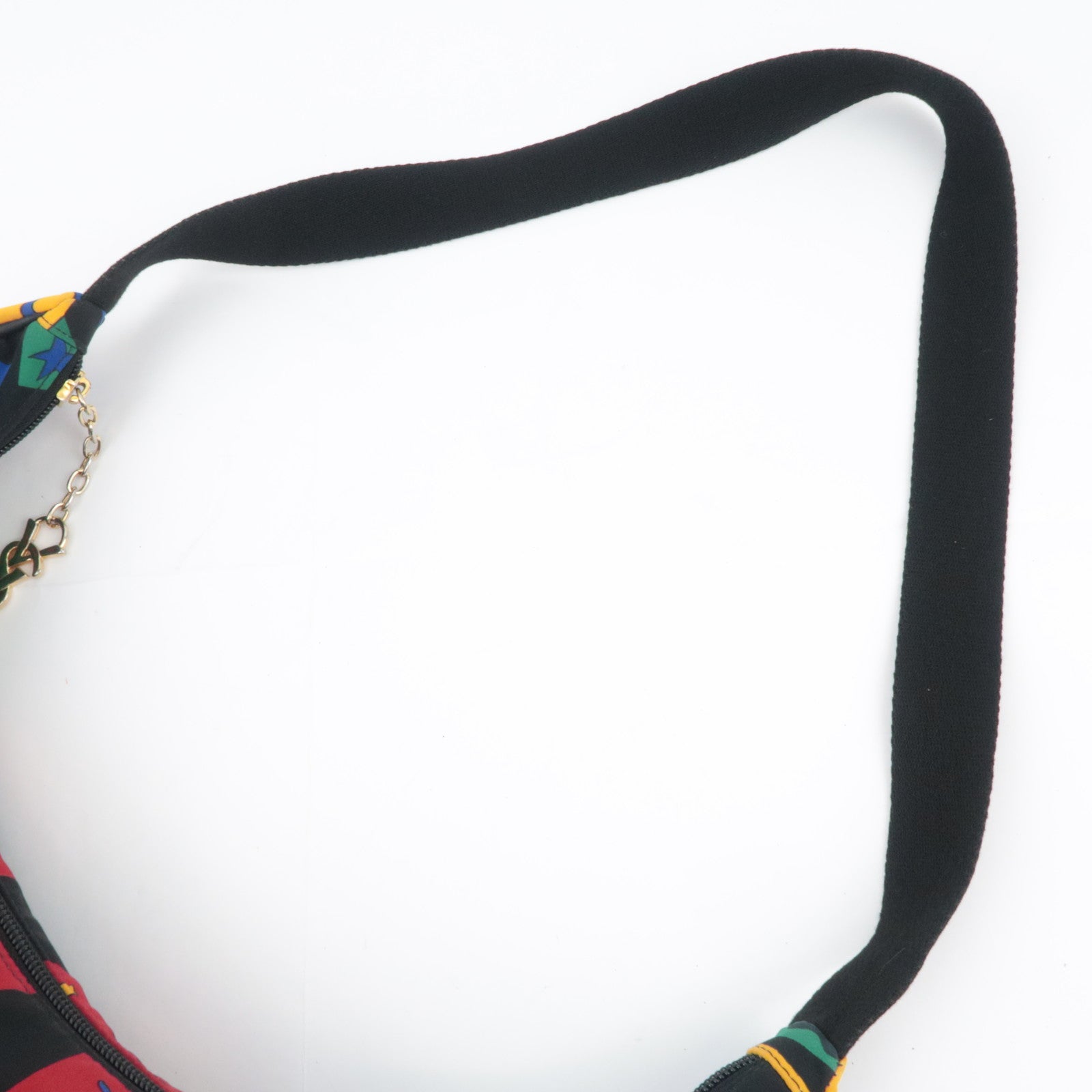 SAINT LAURENT YSL LOVE Print Shoulder Bag Nylon Multicolor