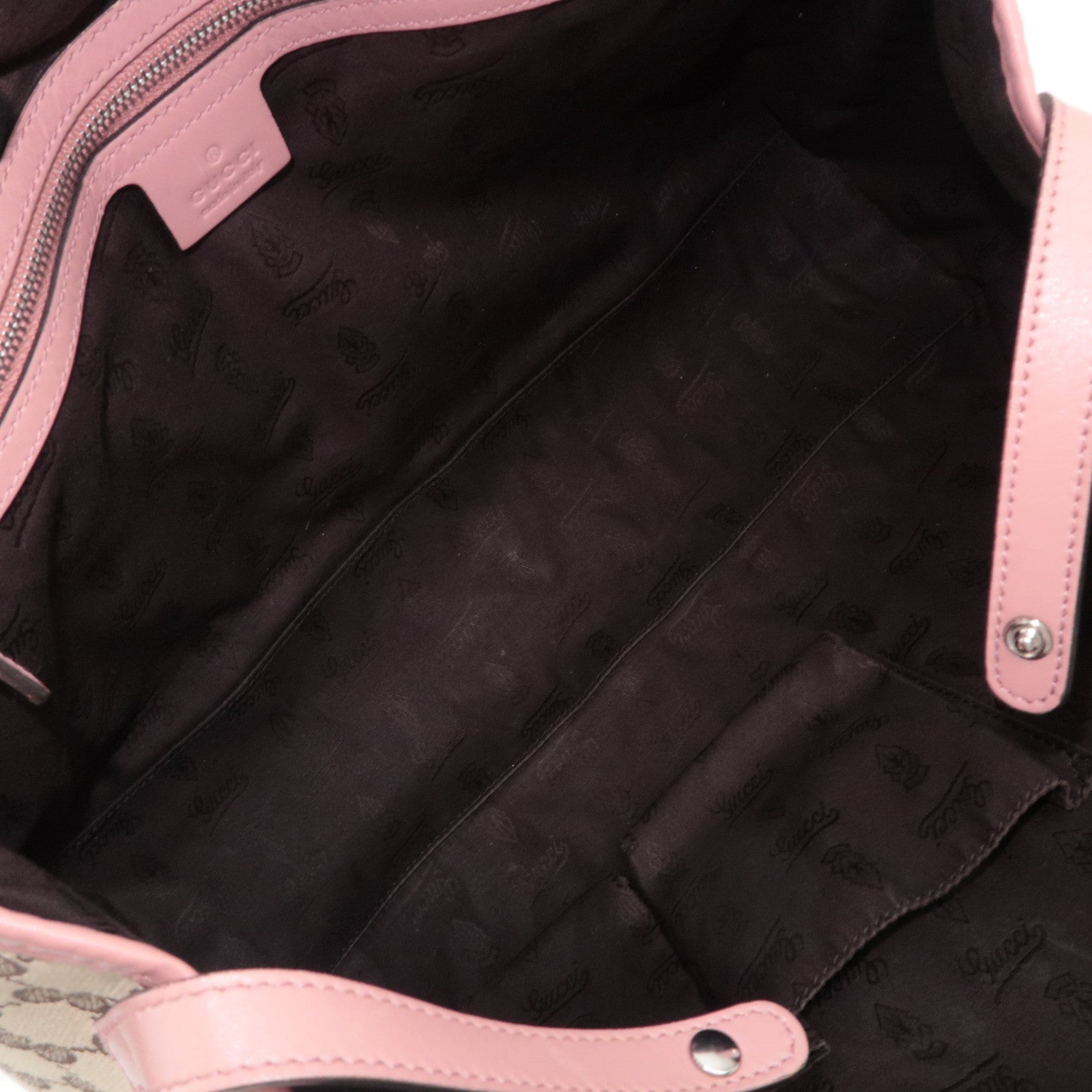 GUCCI GG Twins GG Canvas Tote Bag Beige Pink 232957