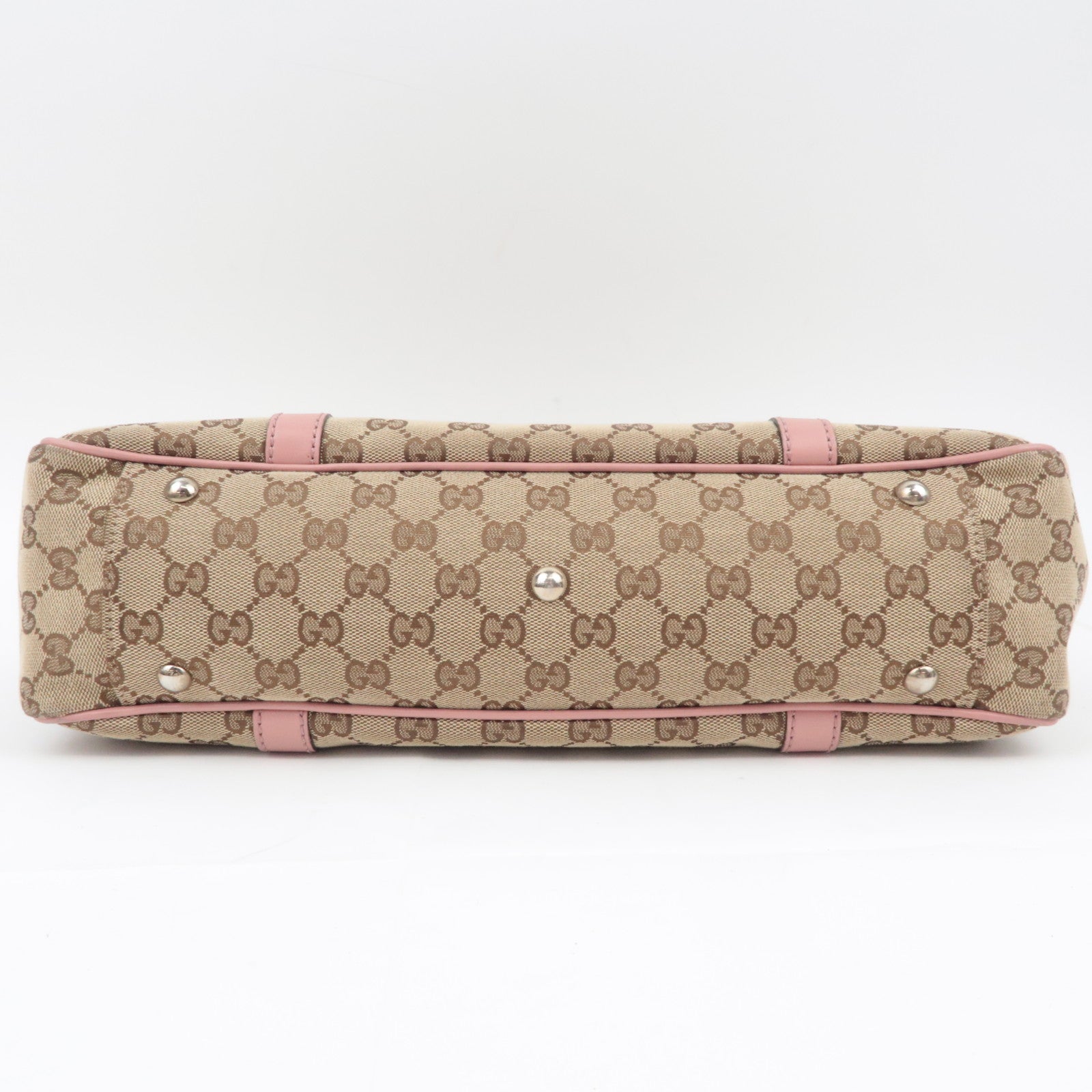 GUCCI GG Twins GG Canvas Tote Bag Beige Pink 232957