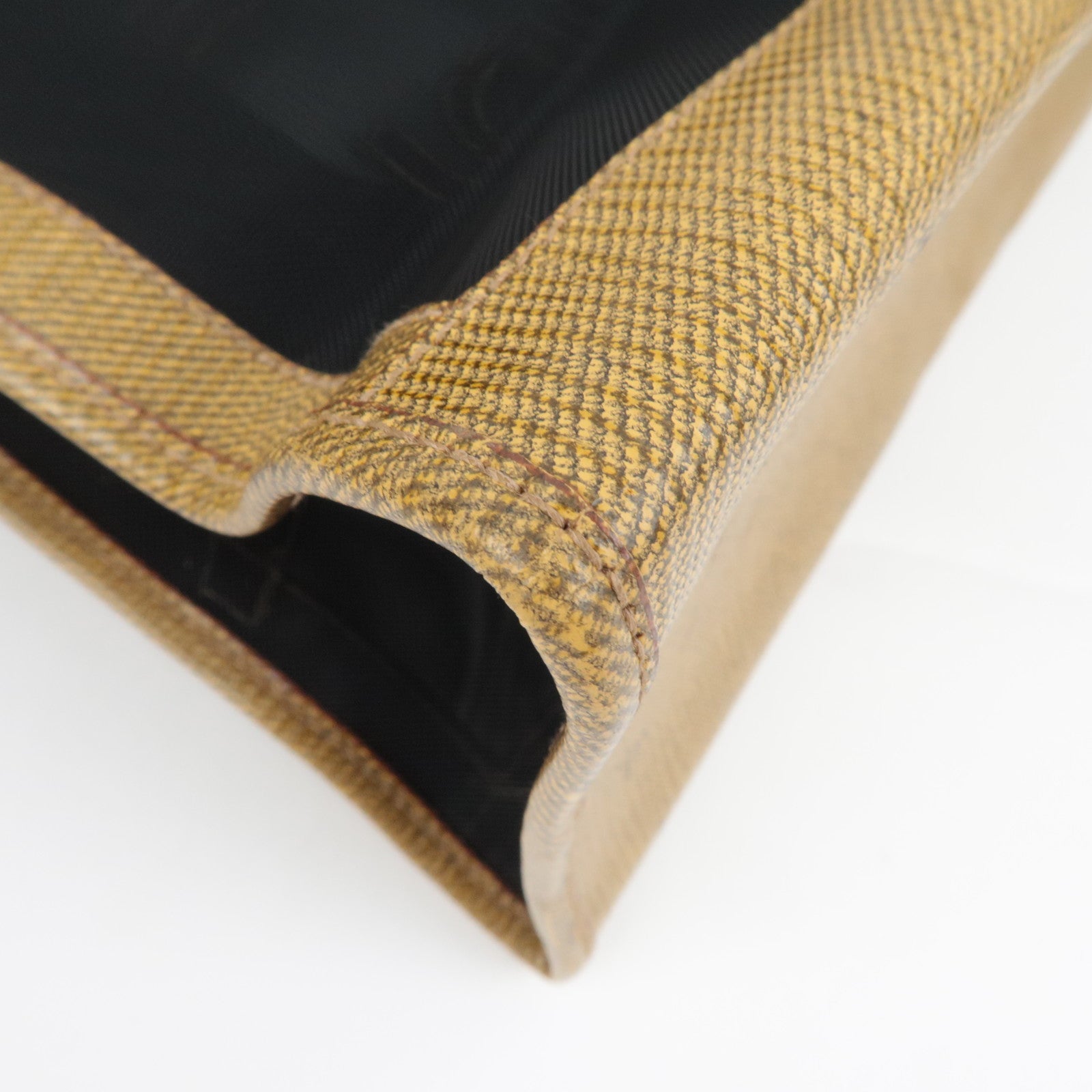 FENDI PVC Mesh Tote Bag Light Brown Black