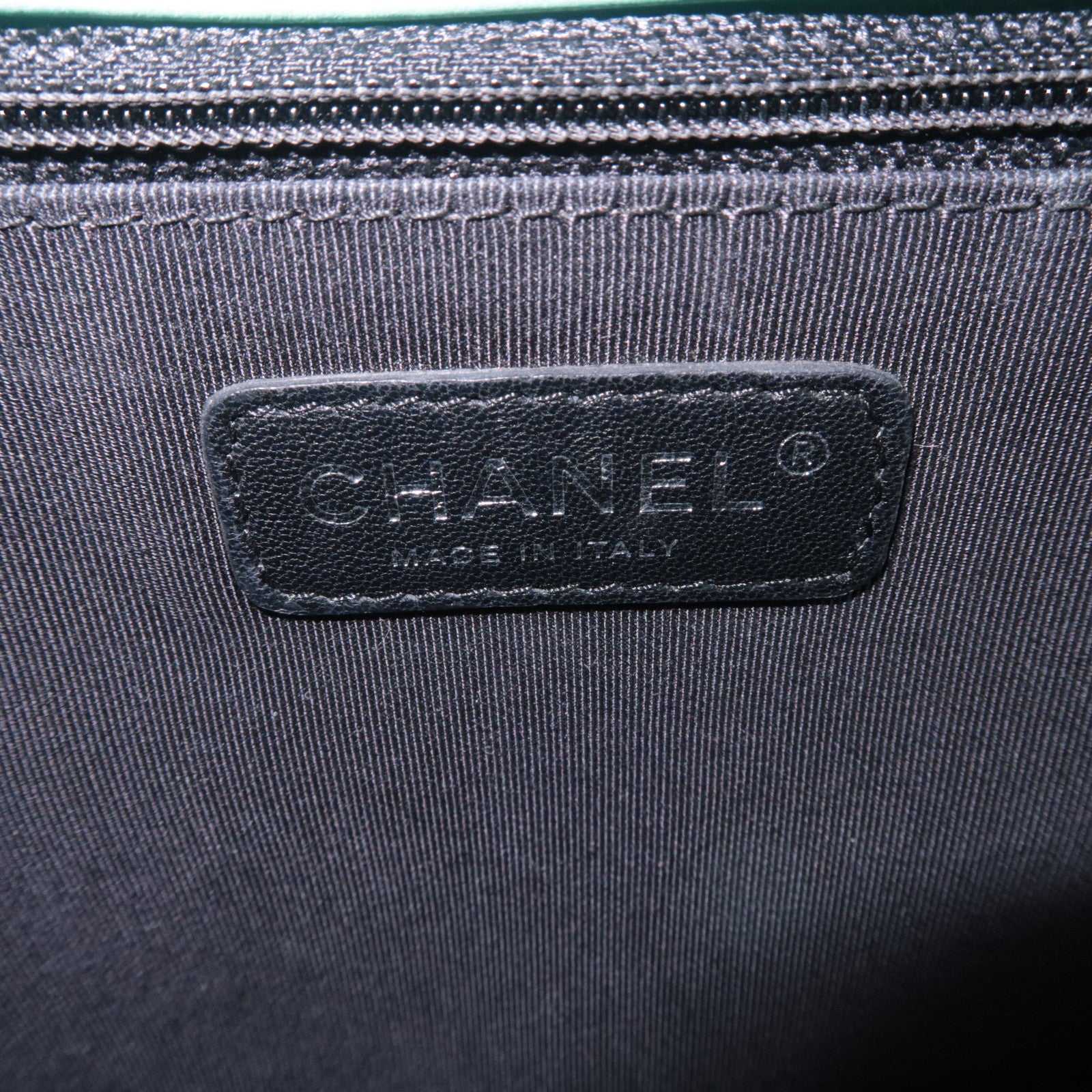 CHANEL Boy Chanel 30 Leather Chain Shoulder Bag Emerald Green