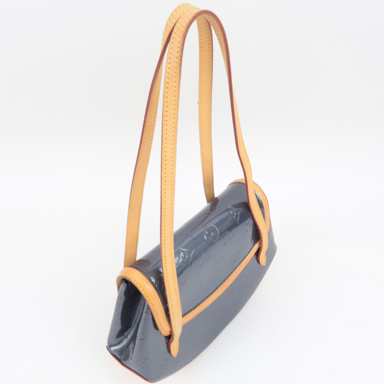 Louis Vuitton Monogram Vernis Biscayne Bay PM Shoulder Bag Indigo M91181