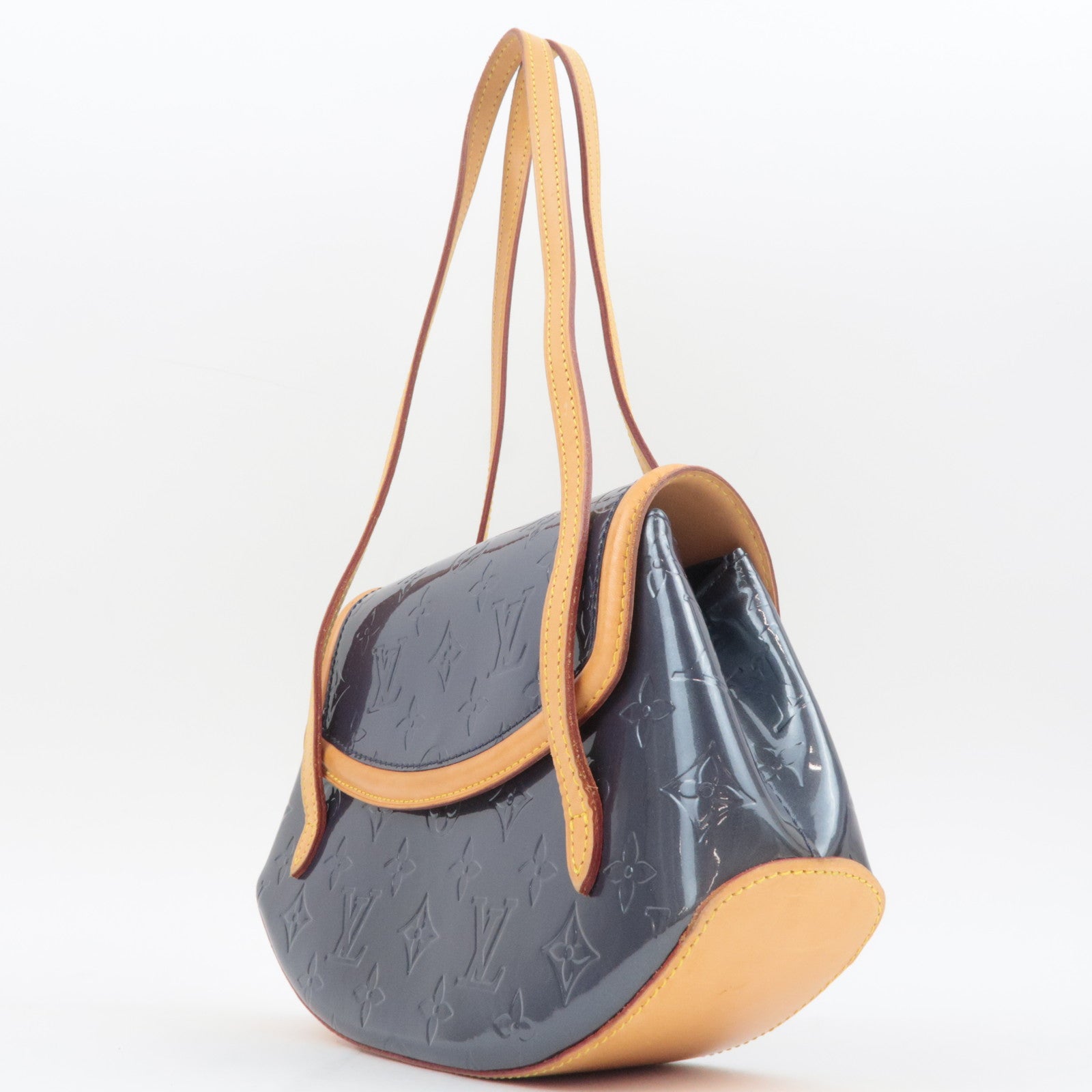 Louis Vuitton Monogram Vernis Biscayne Bay PM Shoulder Bag Indigo M91181