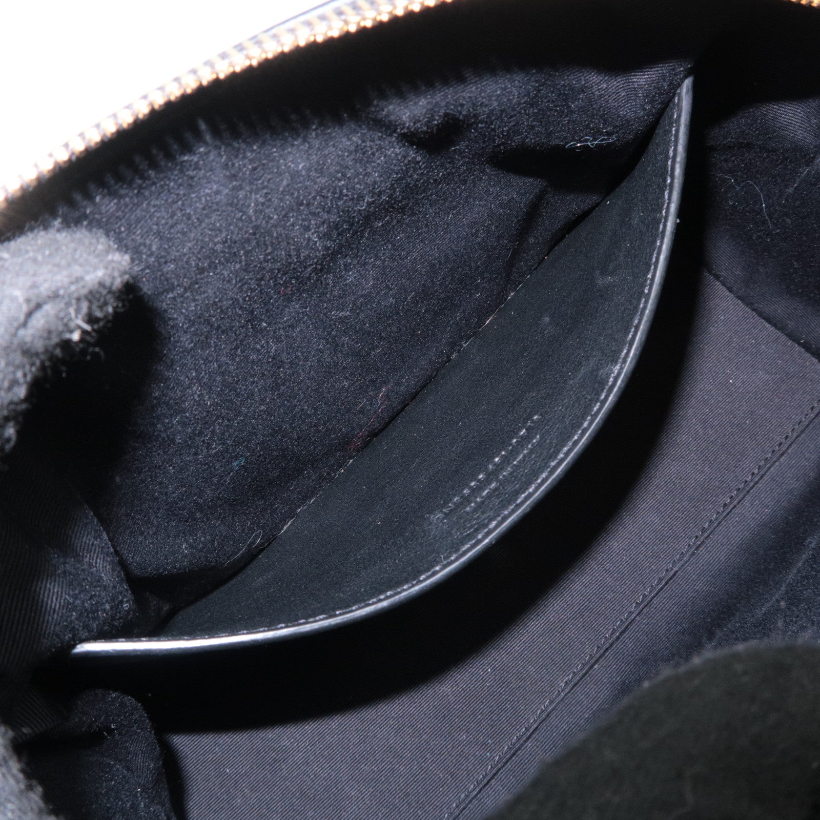 SAINT LAURENT Baby Duffle 2Way Leather Handbag Black 533481
