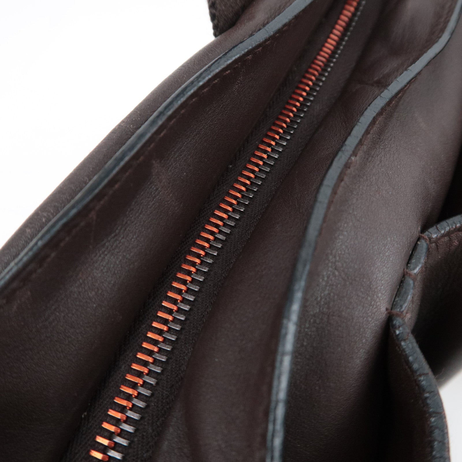 HERMES Caravan Horizontal PM 2Way Leather Handbag Brown